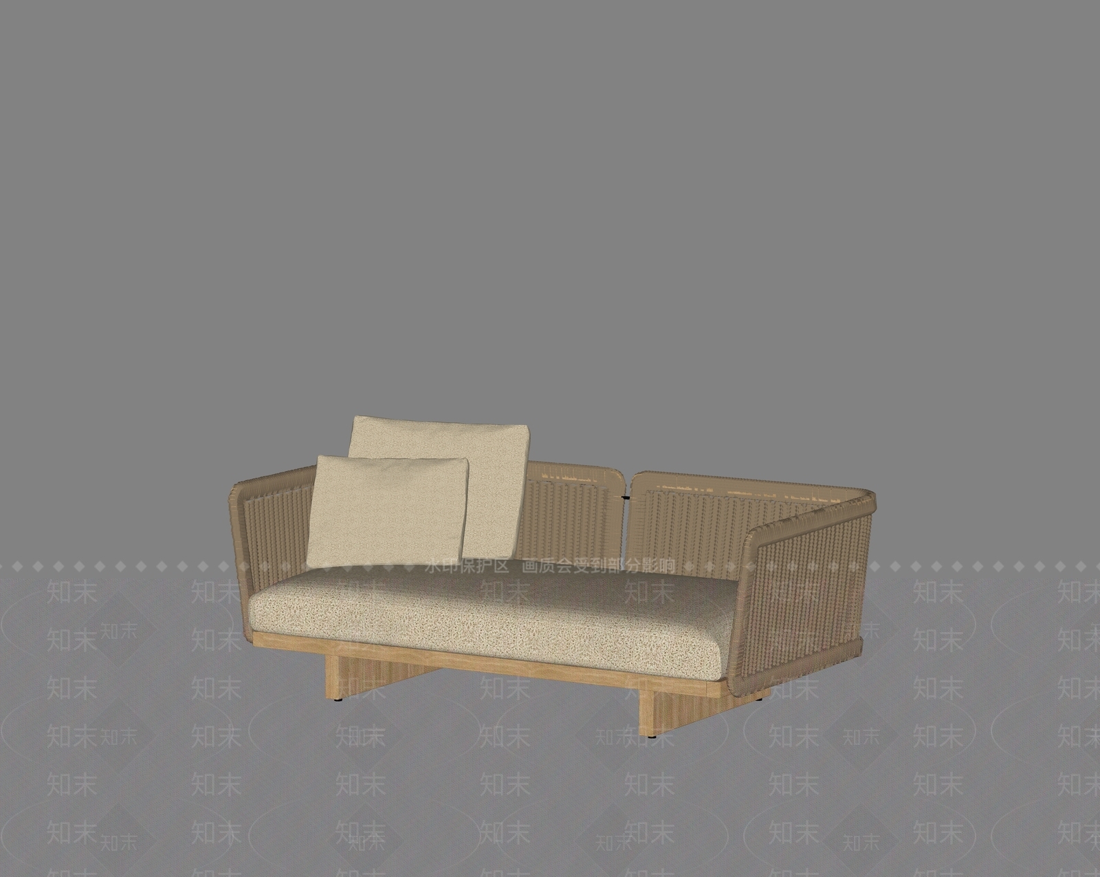 原木风户外沙发SU模型下载【ID:1231650636】