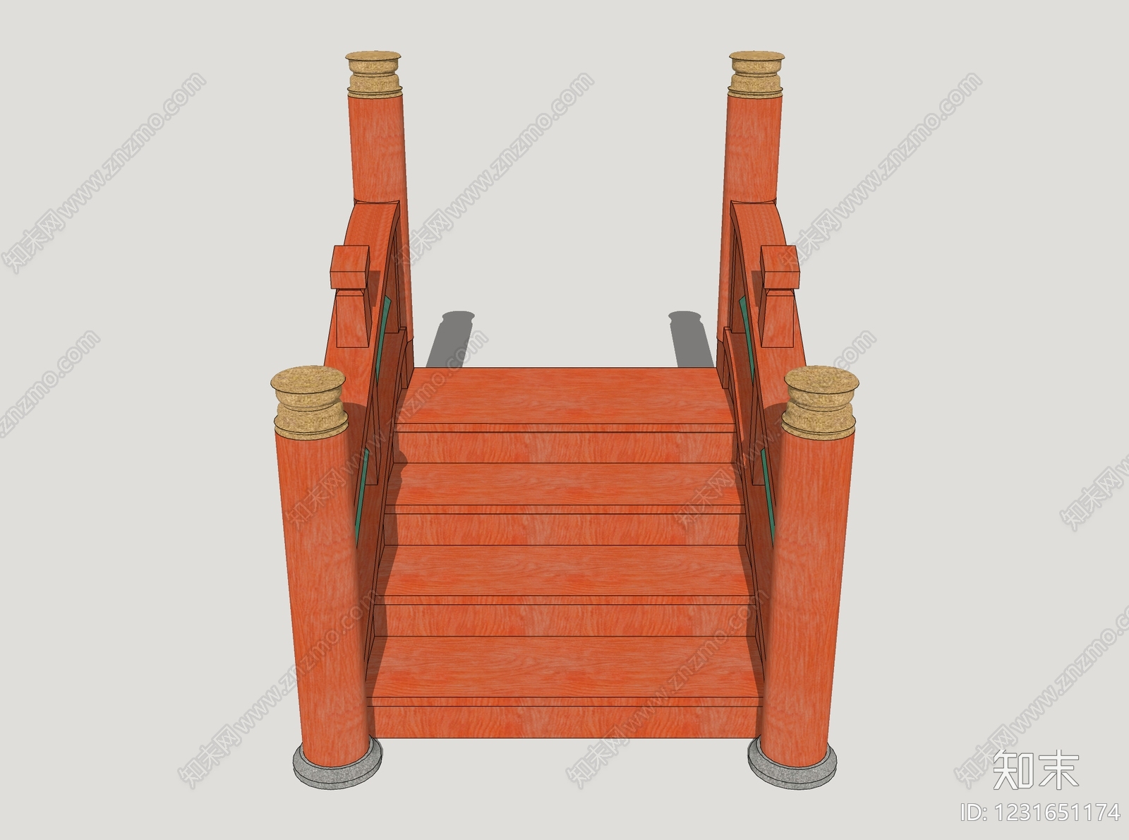 中式古建景观桥SU模型下载【ID:1231651174】