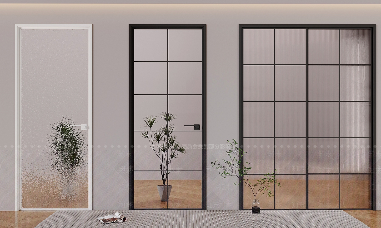 现代简约推拉门3D模型下载【ID:1231653353】