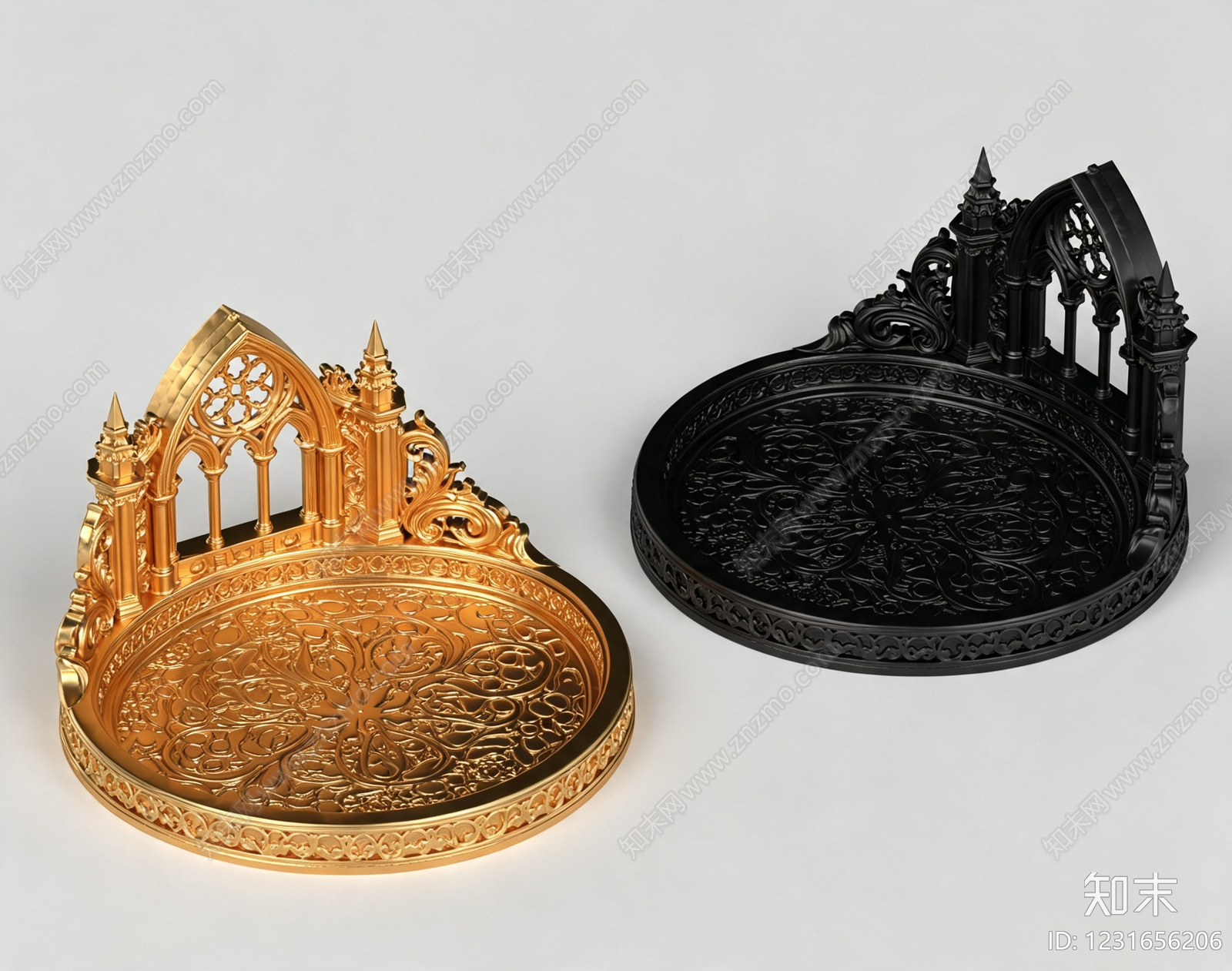哥特式雕塑摆件3D模型下载【ID:1231656206】