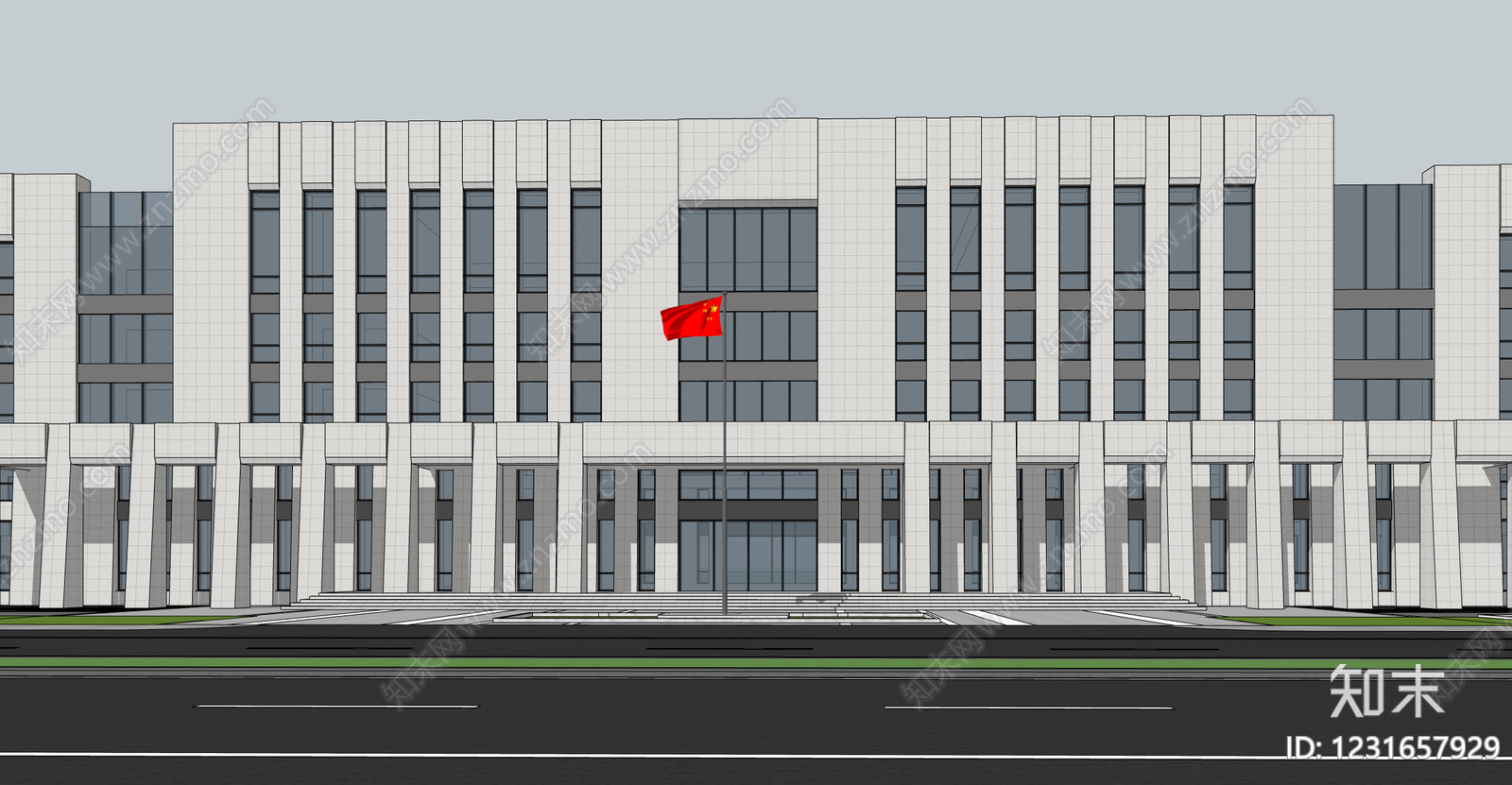 现代办公楼SU模型下载【ID:1231657929】