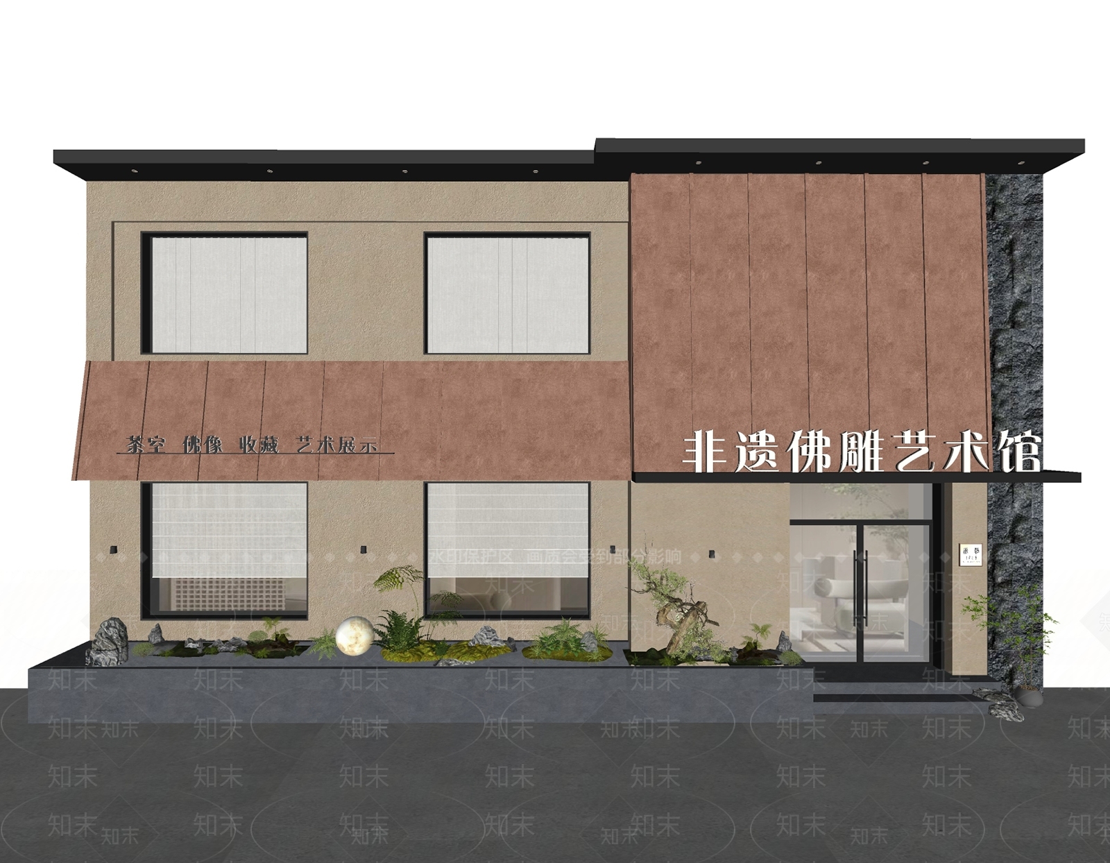 新中式门头SU模型下载【ID:1231662913】