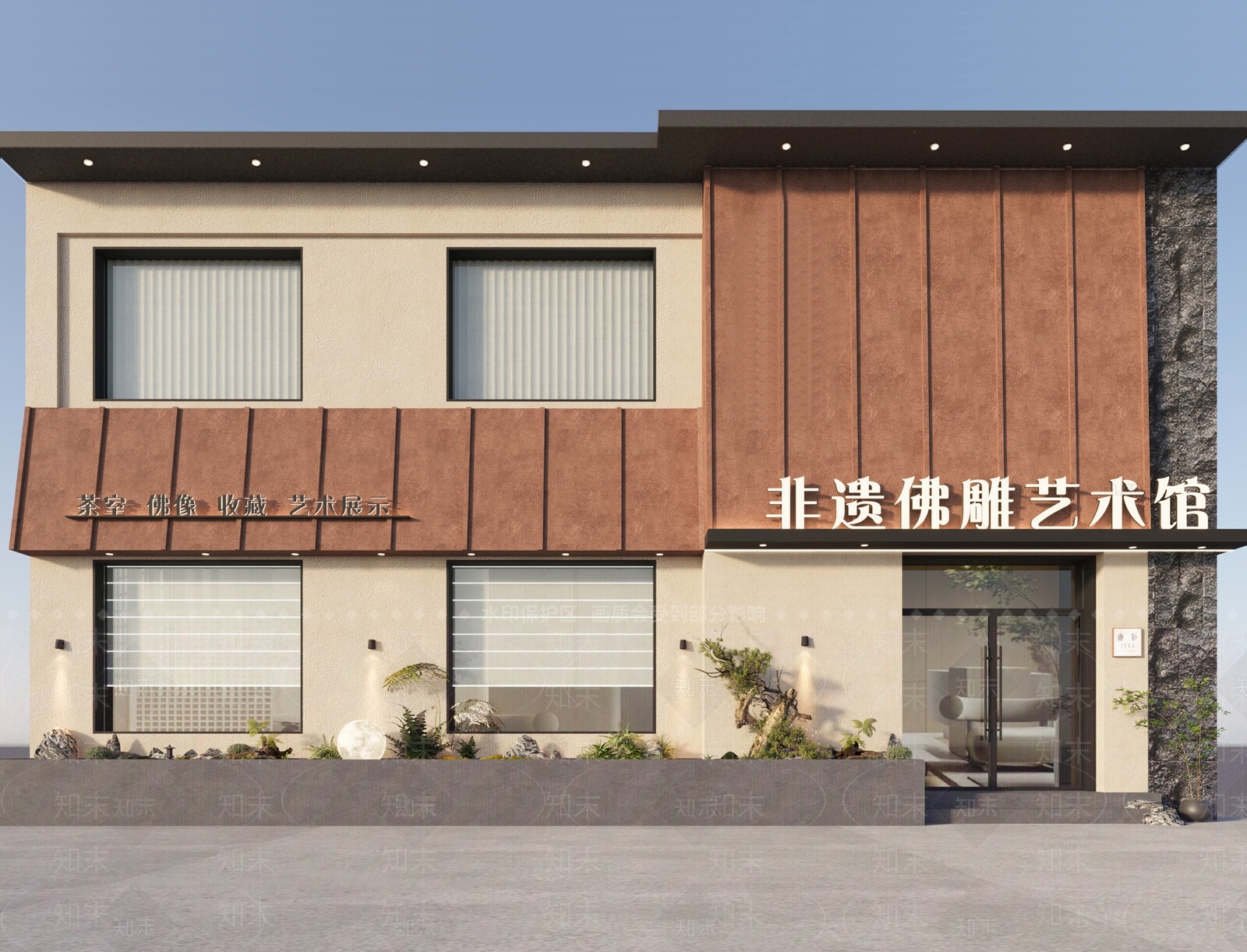 新中式门头SU模型下载【ID:1231662913】