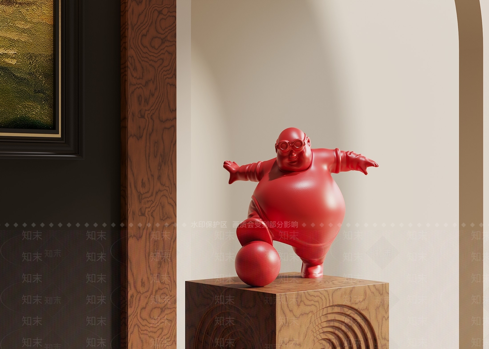 现代雕塑摆件3D模型下载【ID:1231663183】