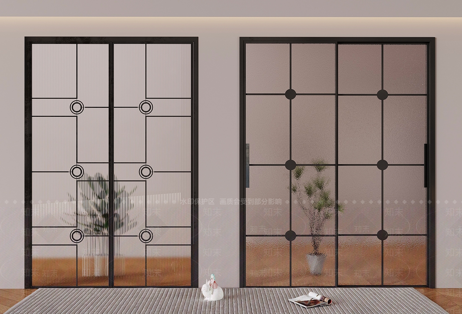 现代简约推拉门3D模型下载【ID:1231664200】