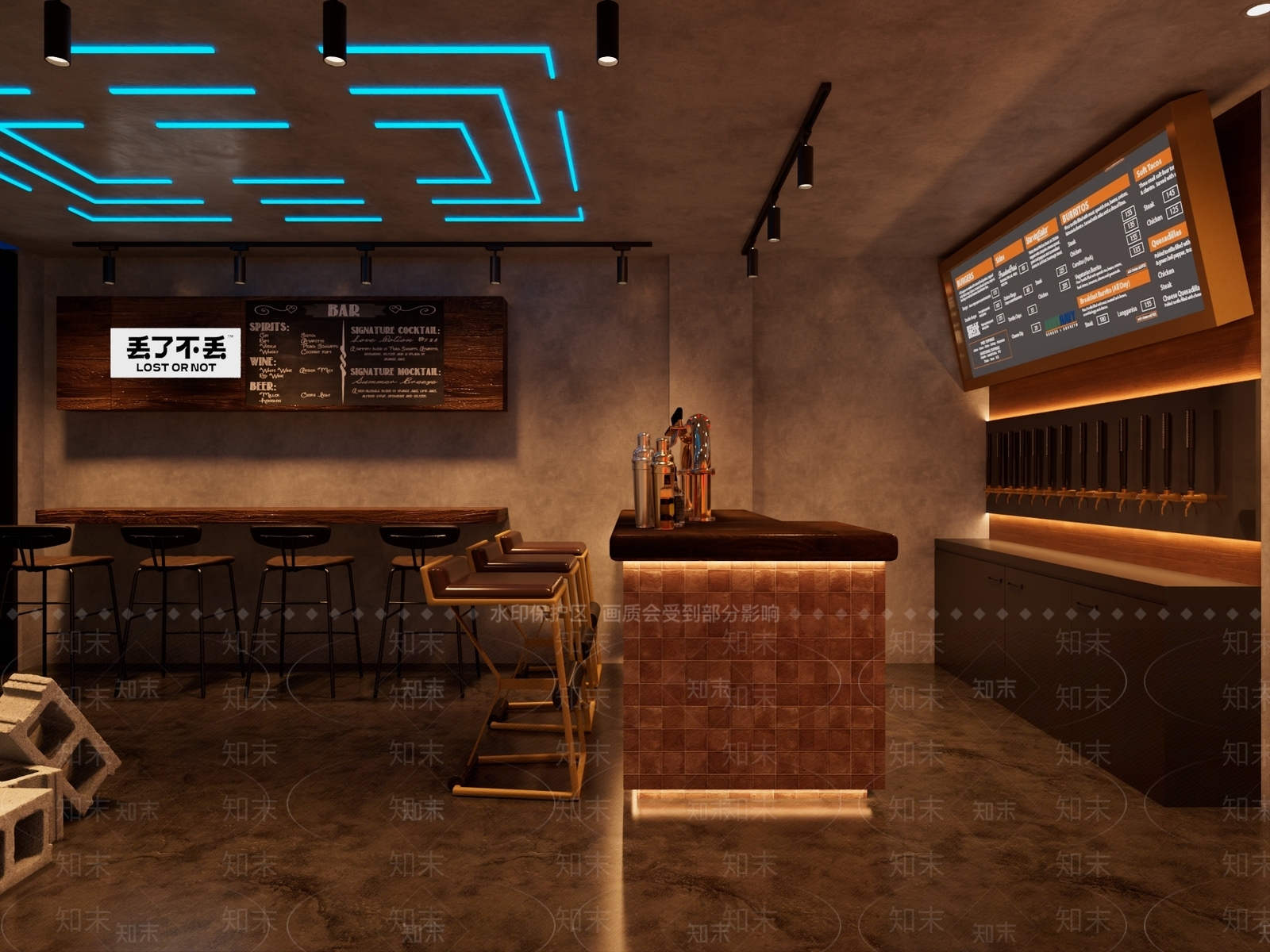 复古工业风酒馆3D模型下载【ID:1231669408】