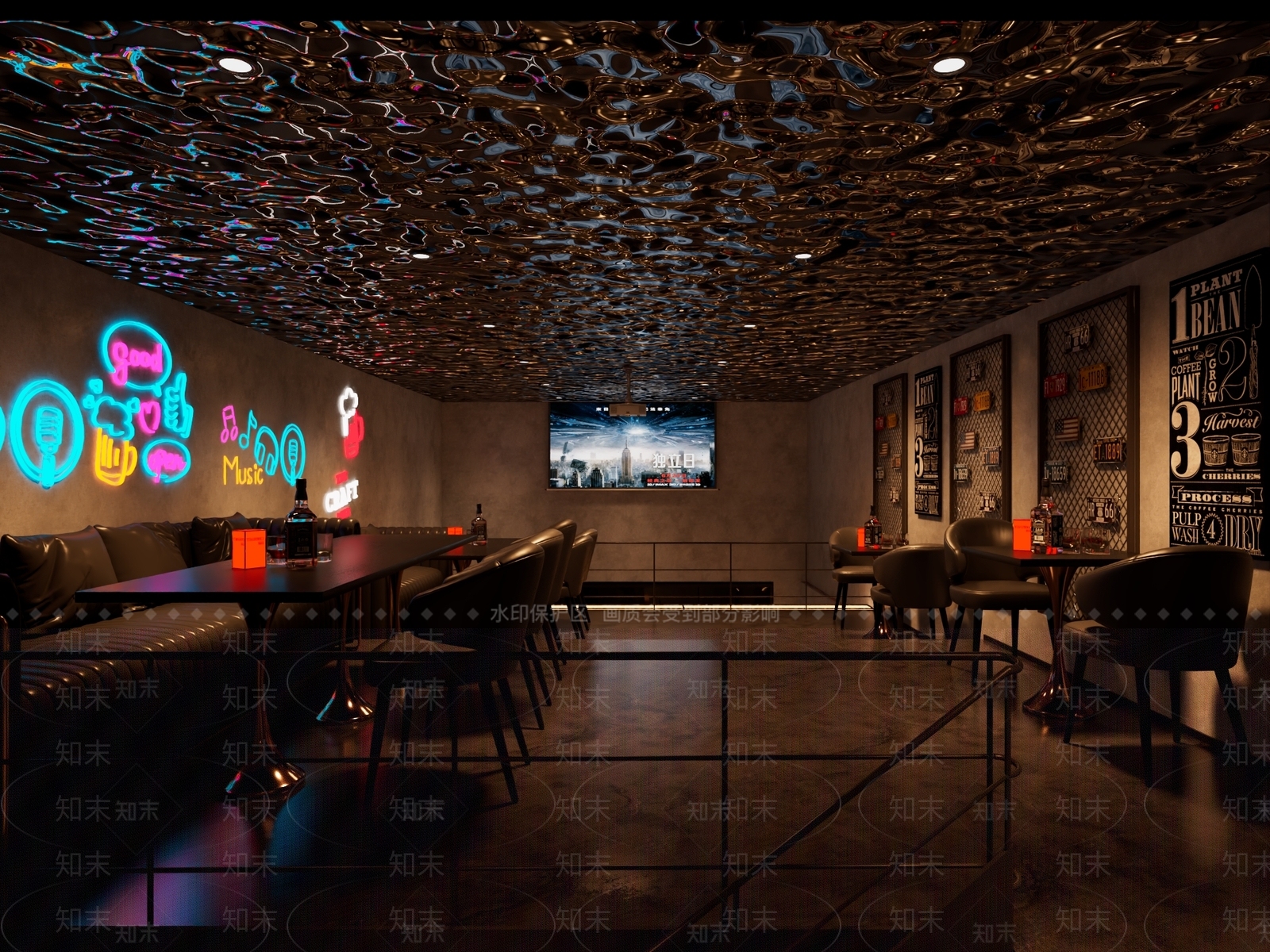复古工业风酒馆3D模型下载【ID:1231669408】