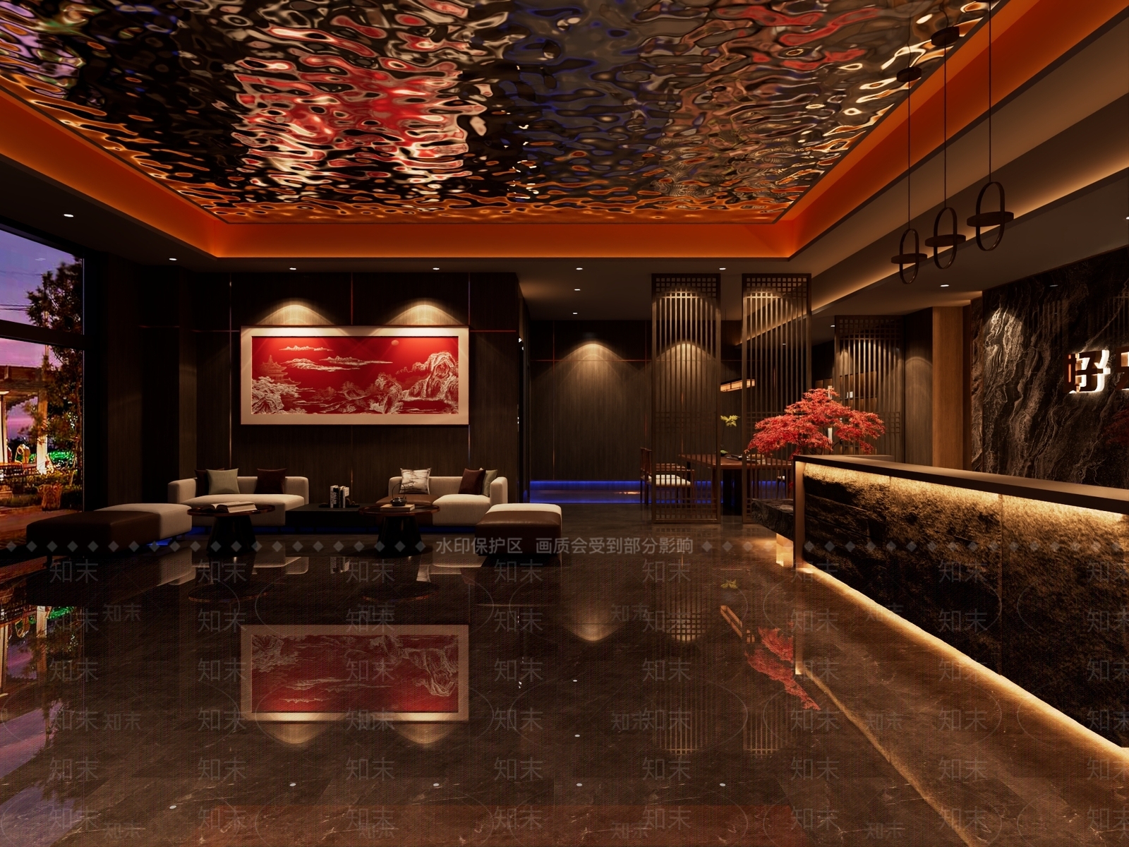新中式足浴店3D模型下载【ID:1231670377】