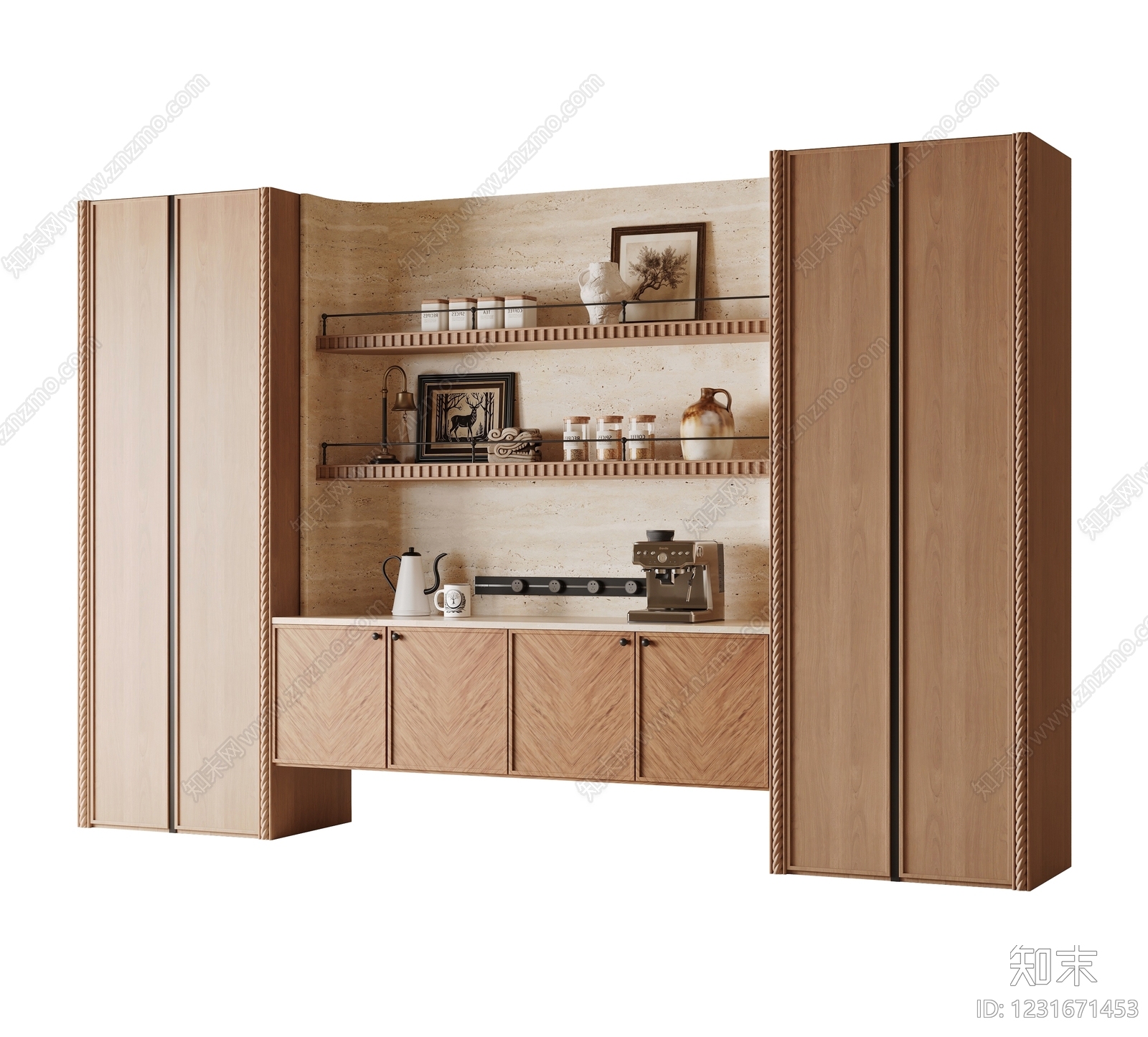 中古风餐边柜SU模型下载【ID:1231671453】