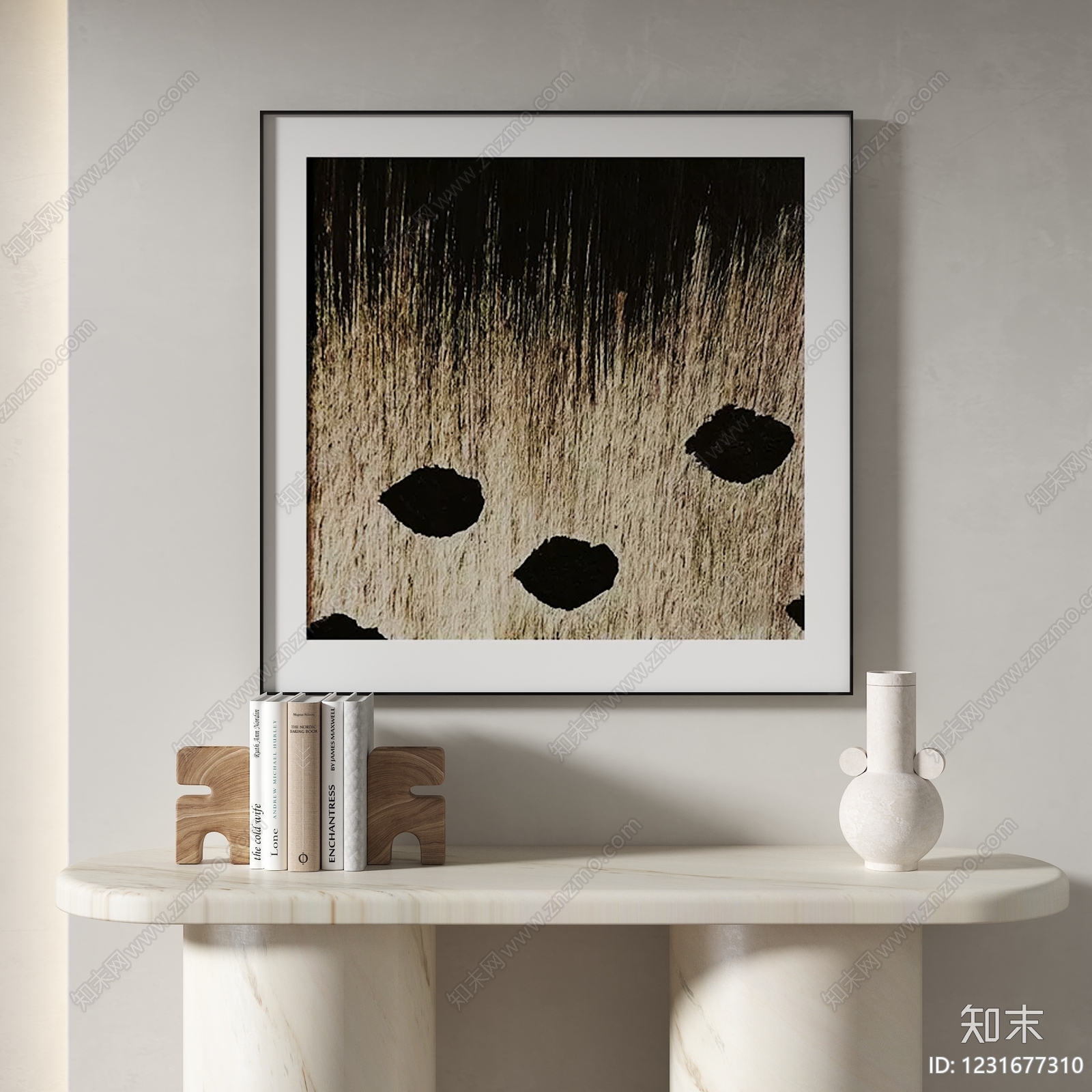 侘寂抽象挂画3D模型下载【ID:1231677310】