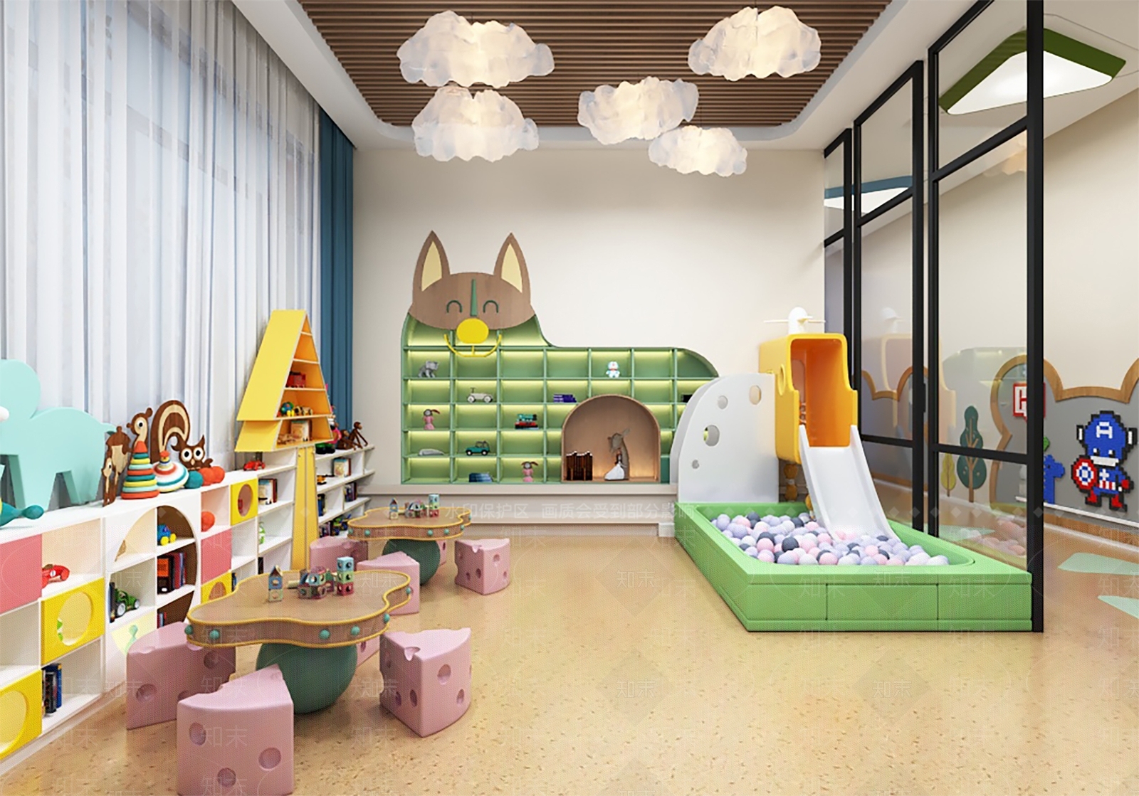 现代幼儿园3D模型下载【ID:1231682459】