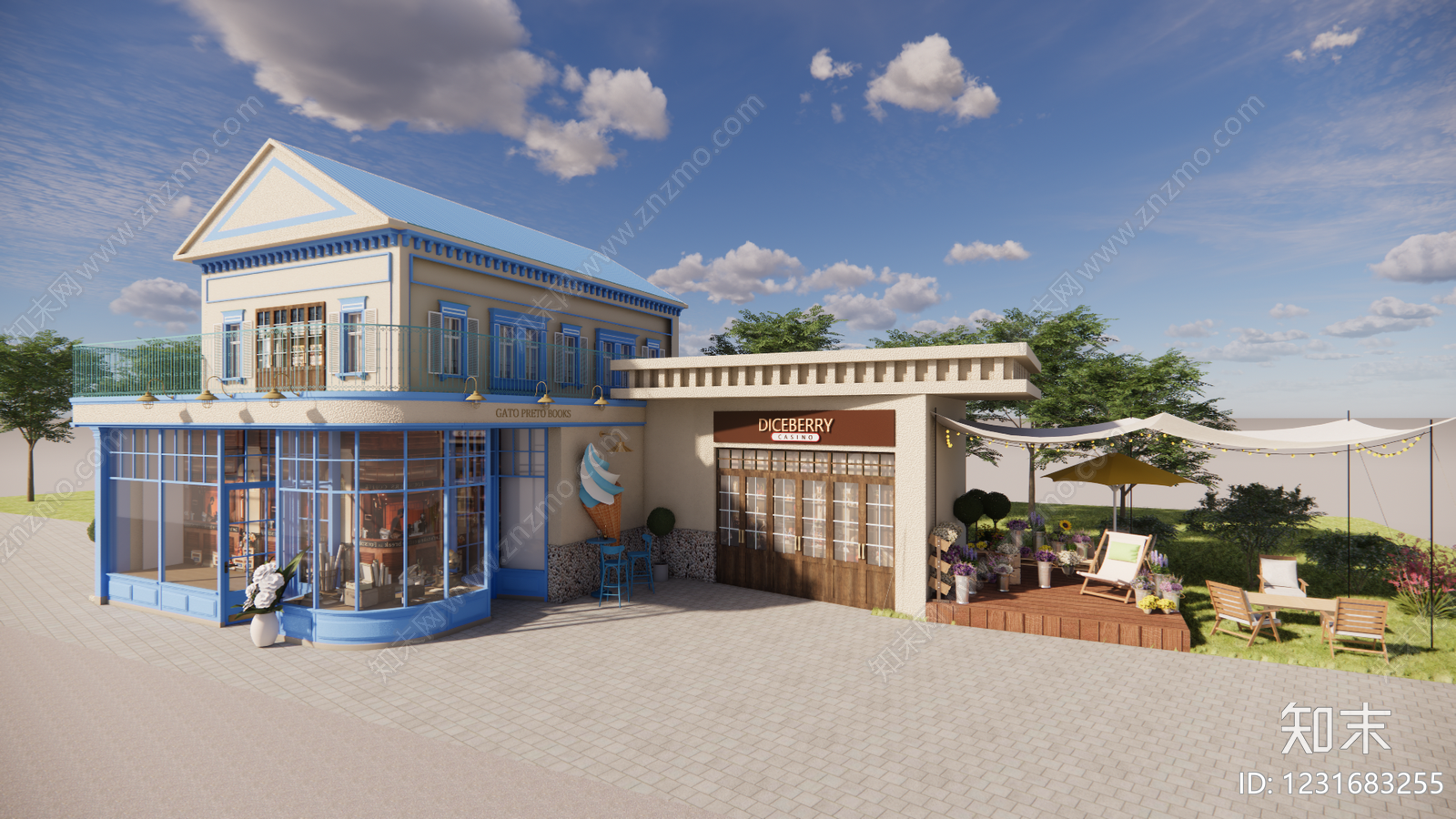 地中海其他商业建筑SU模型下载【ID:1231683255】