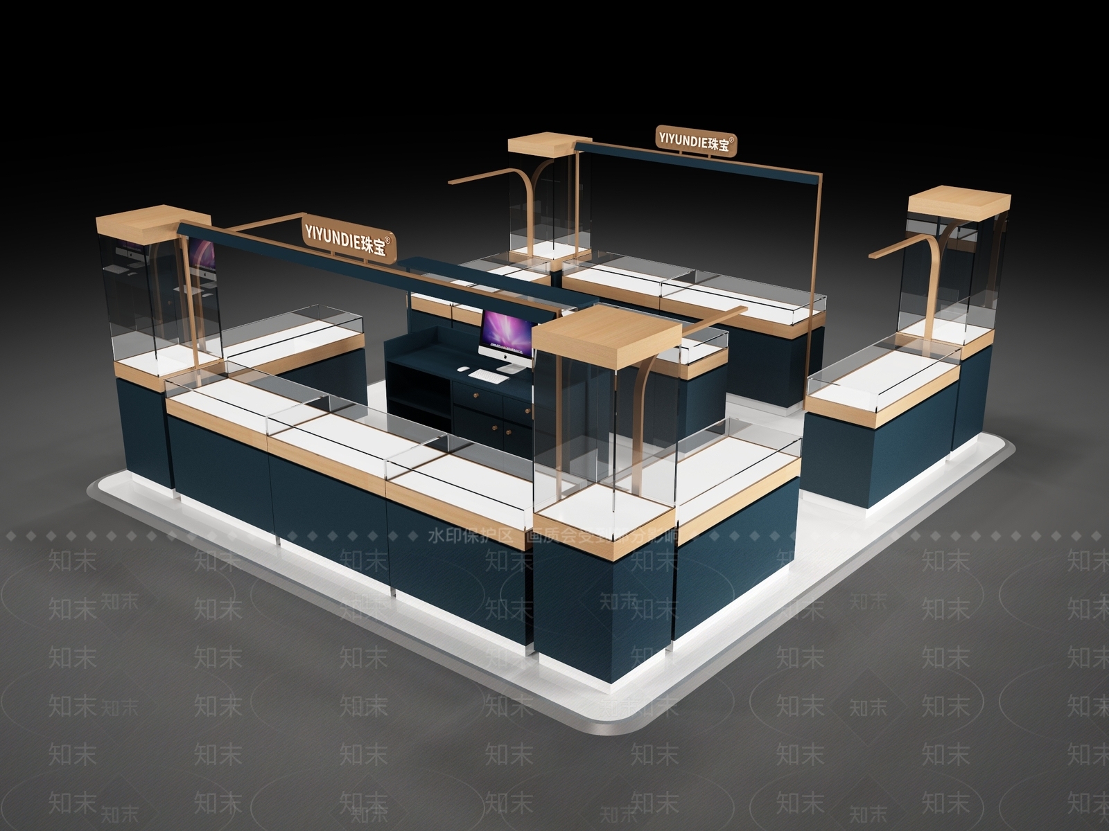 轻奢珠宝店3D模型下载【ID:1231692735】