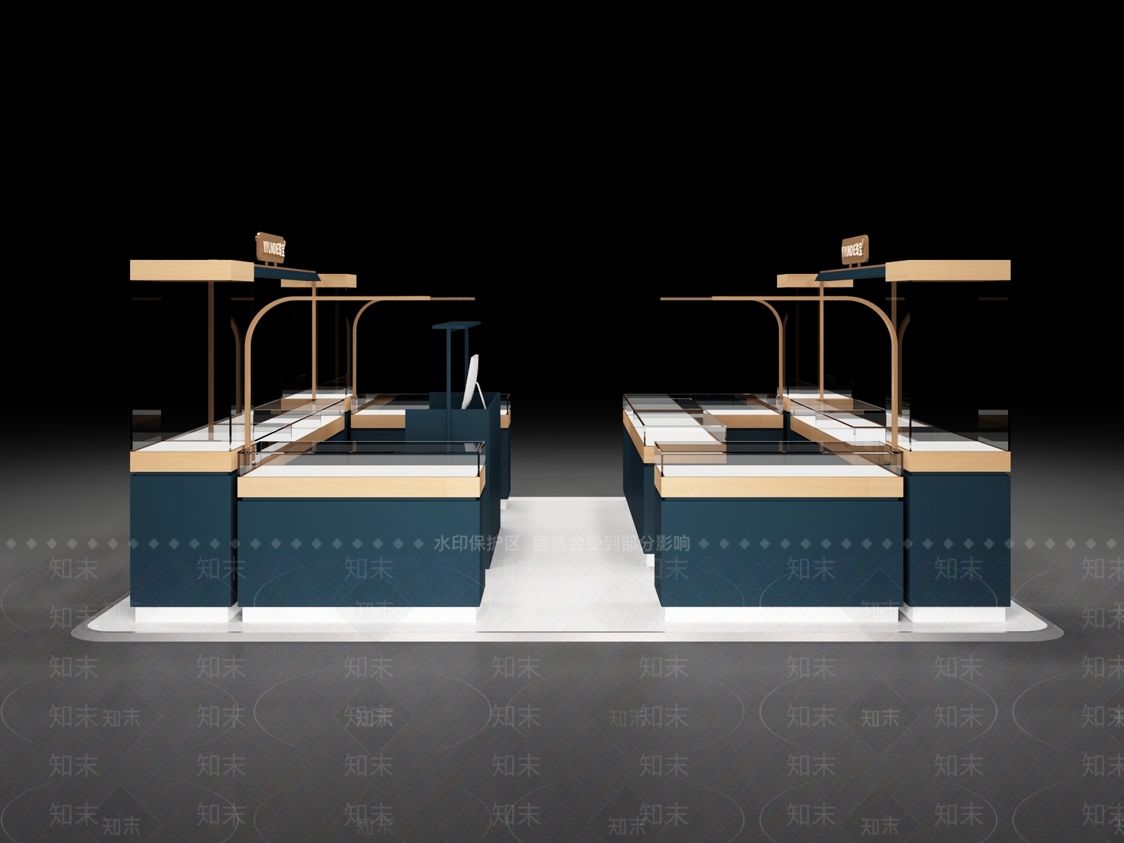 轻奢珠宝店3D模型下载【ID:1231692735】