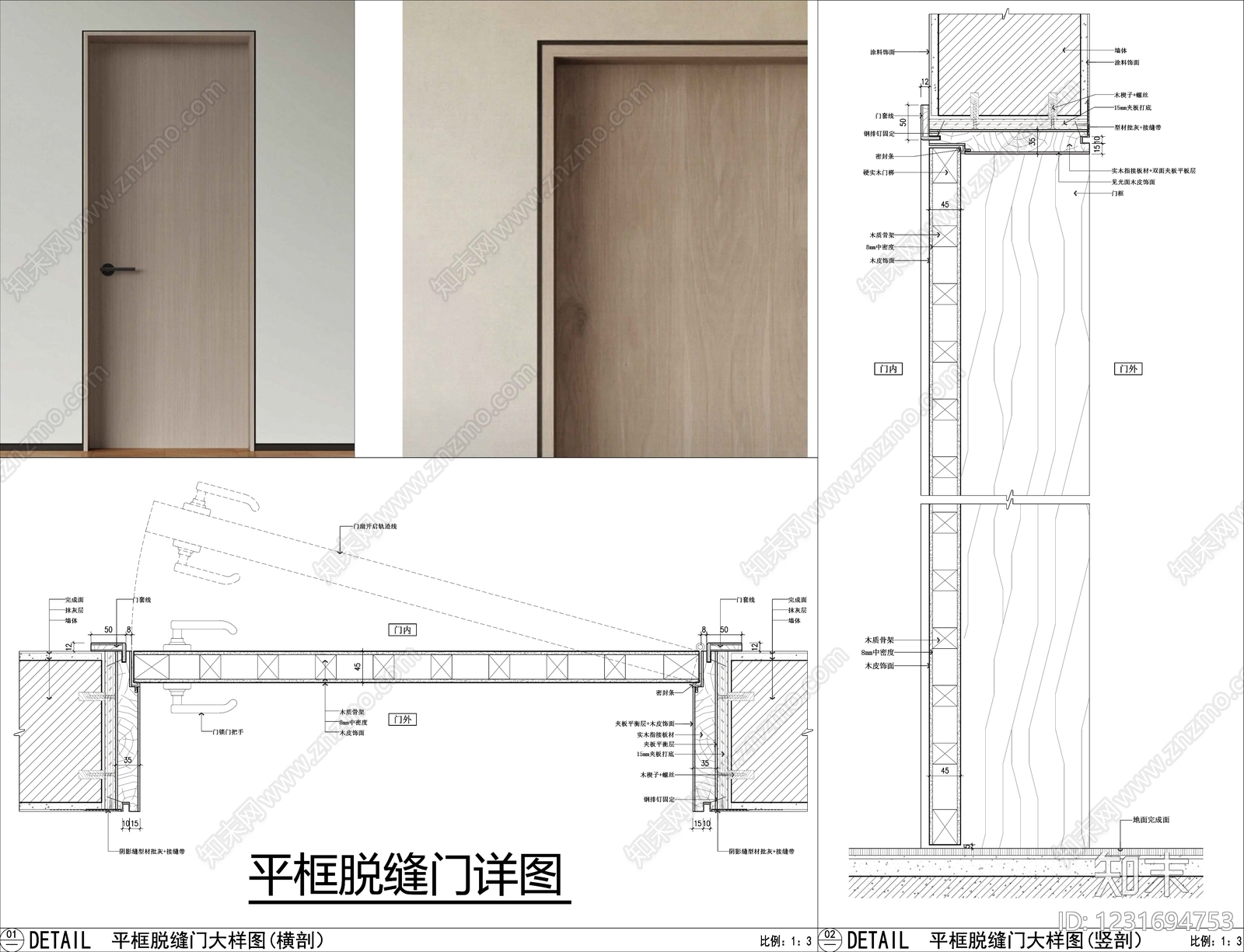 综合门节点cad施工图下载【ID:1231694753】