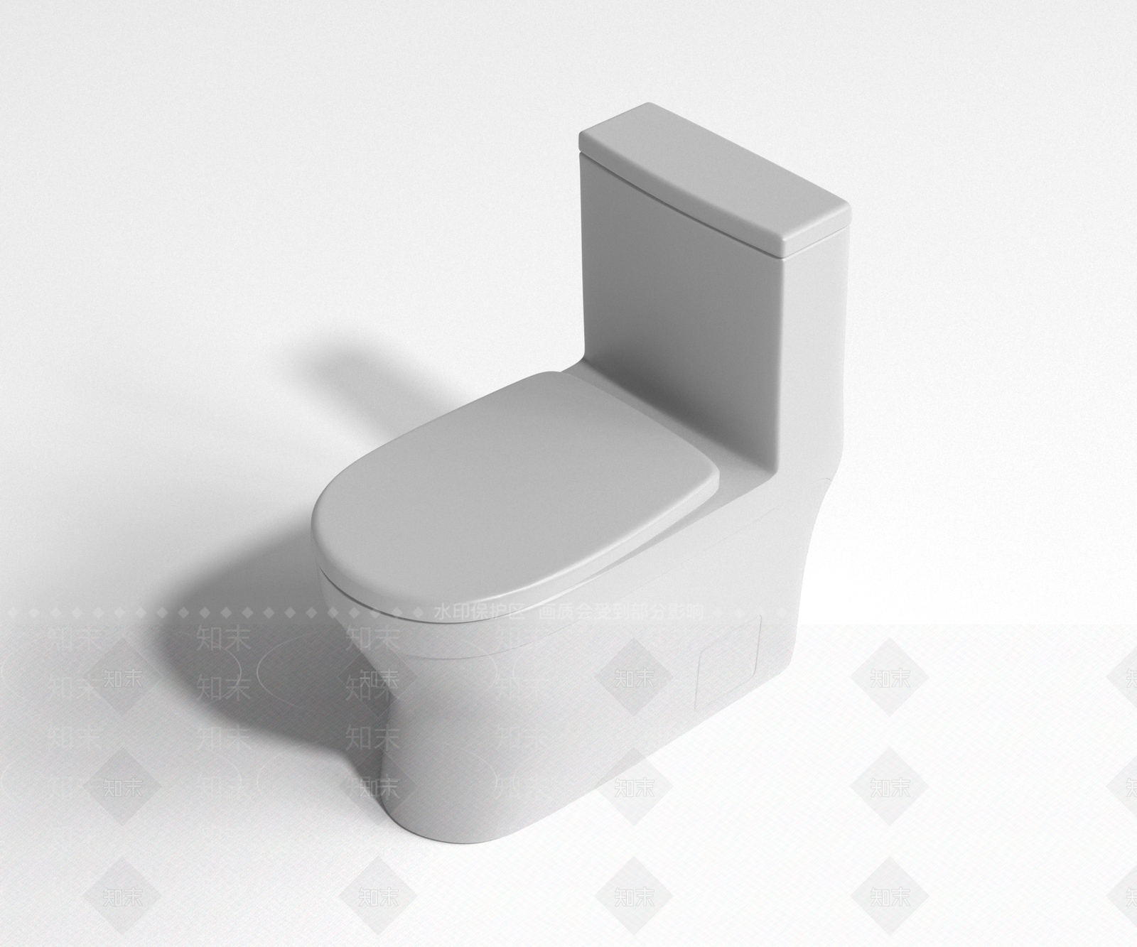极简马桶3D模型下载【ID:1231699835】