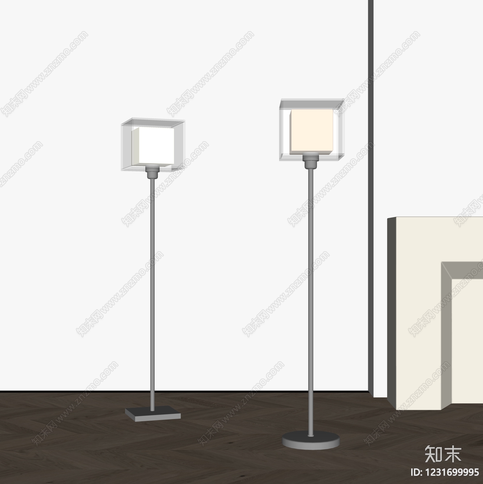 极简落地灯SU模型下载【ID:1231699995】