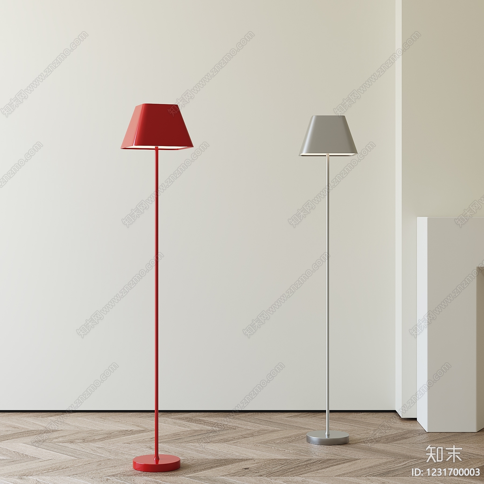极简落地灯SU模型下载【ID:1231700003】