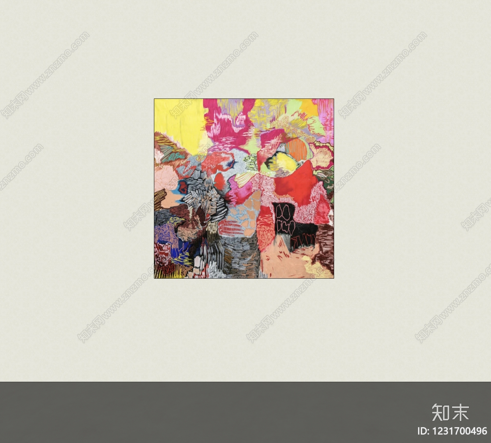 极简抽象画SU模型下载【ID:1231700496】