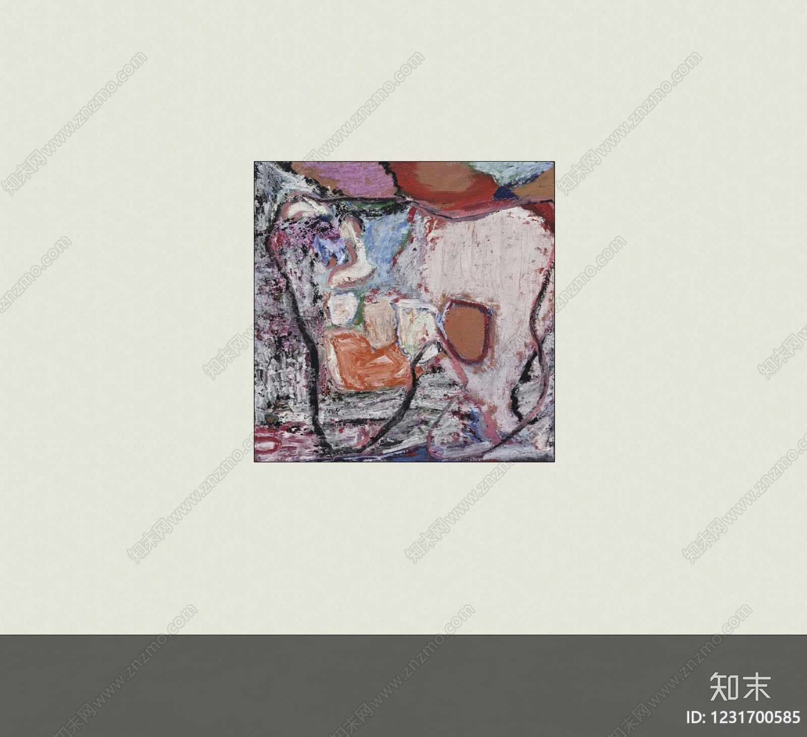 极简抽象画SU模型下载【ID:1231700585】