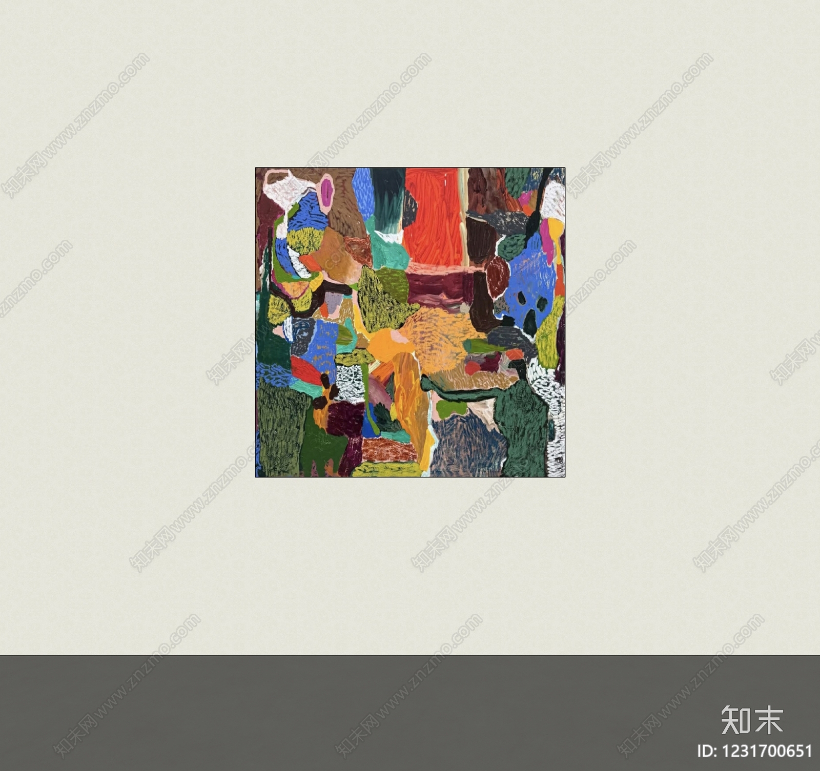 极简抽象画SU模型下载【ID:1231700651】