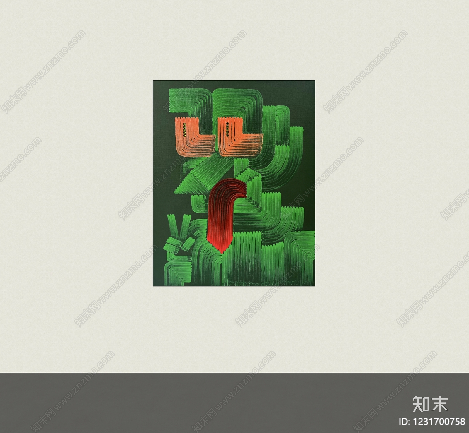 极简抽象画SU模型下载【ID:1231700758】