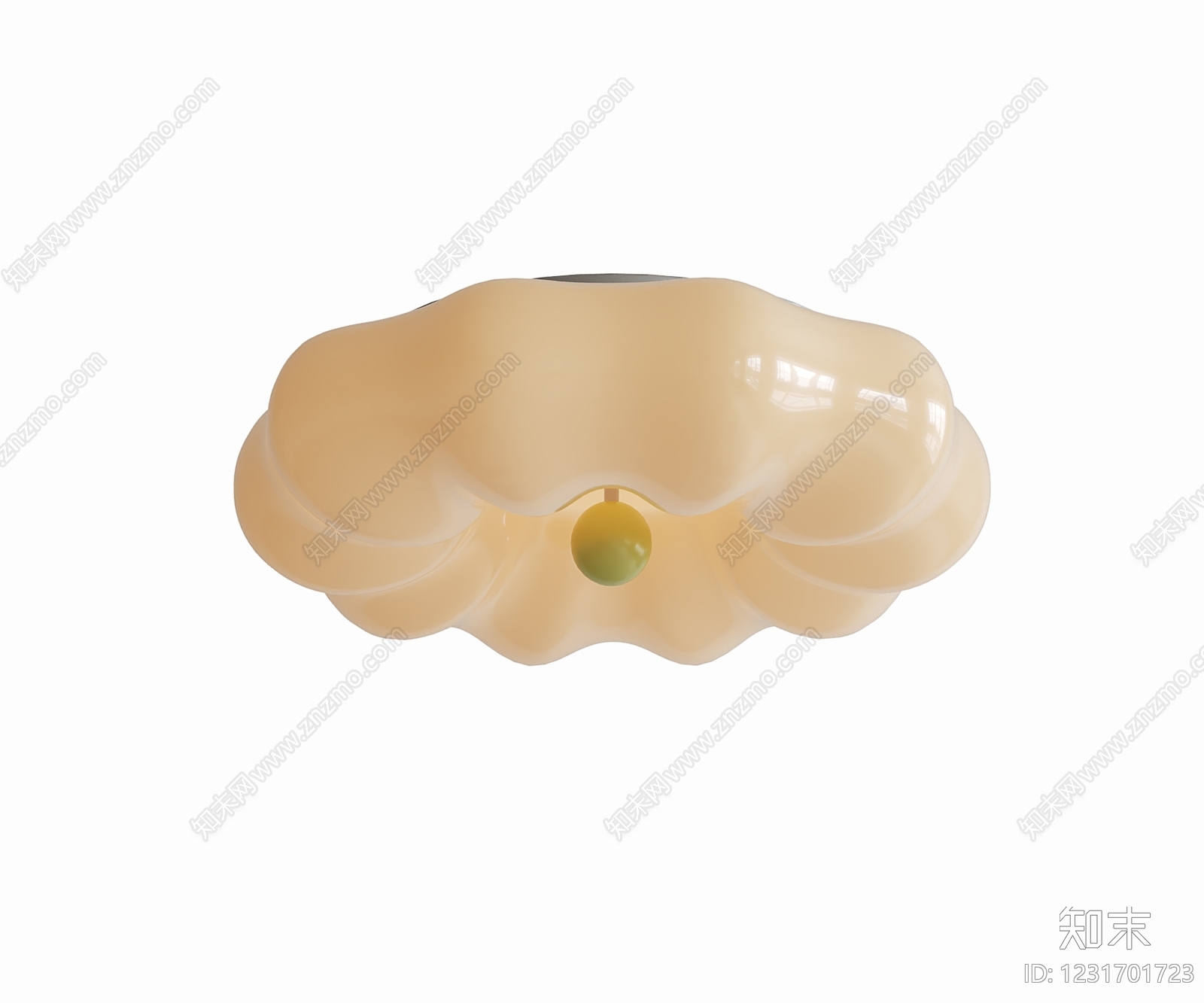 奶油风吸顶灯SU模型下载【ID:1231701723】