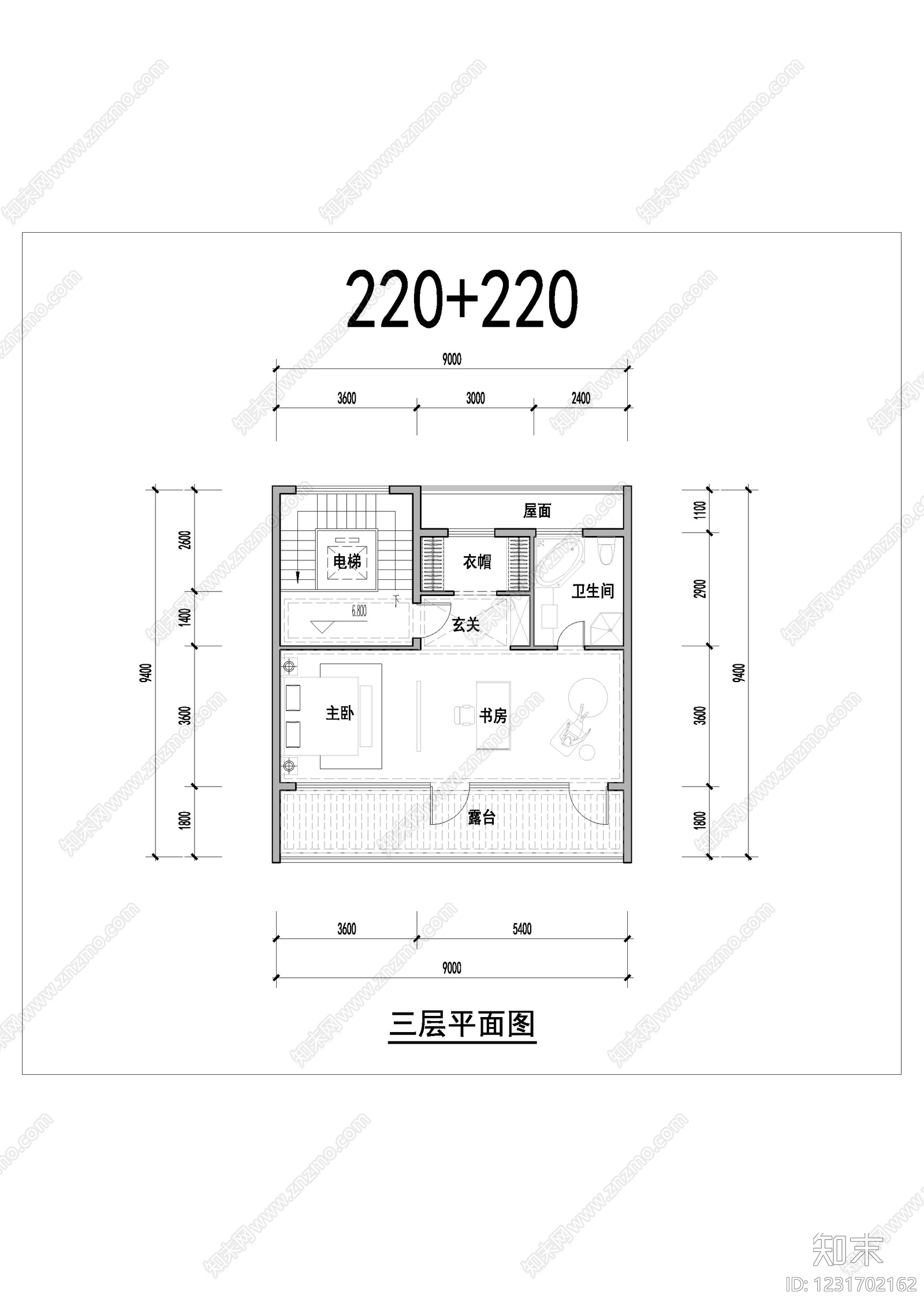 联排住宅cad施工图下载【ID:1231702162】
