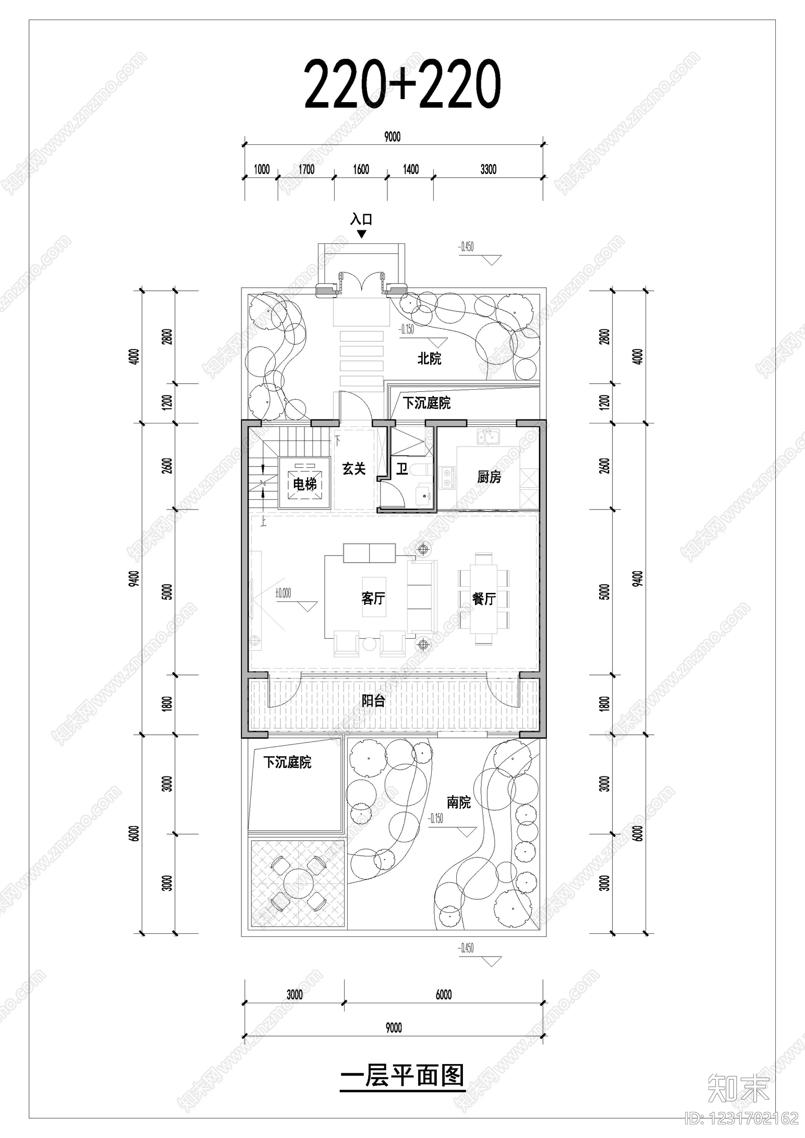 联排住宅cad施工图下载【ID:1231702162】