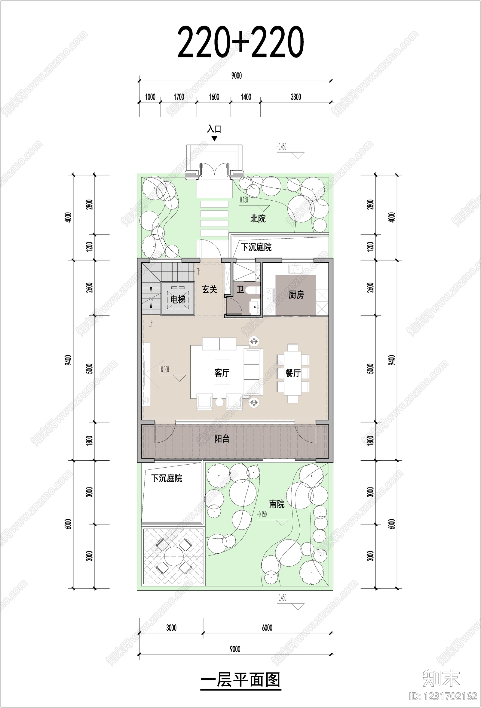 联排住宅cad施工图下载【ID:1231702162】