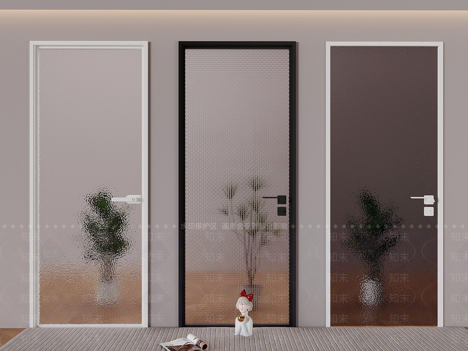 现代简约门组合3D模型下载【ID:1231702632】