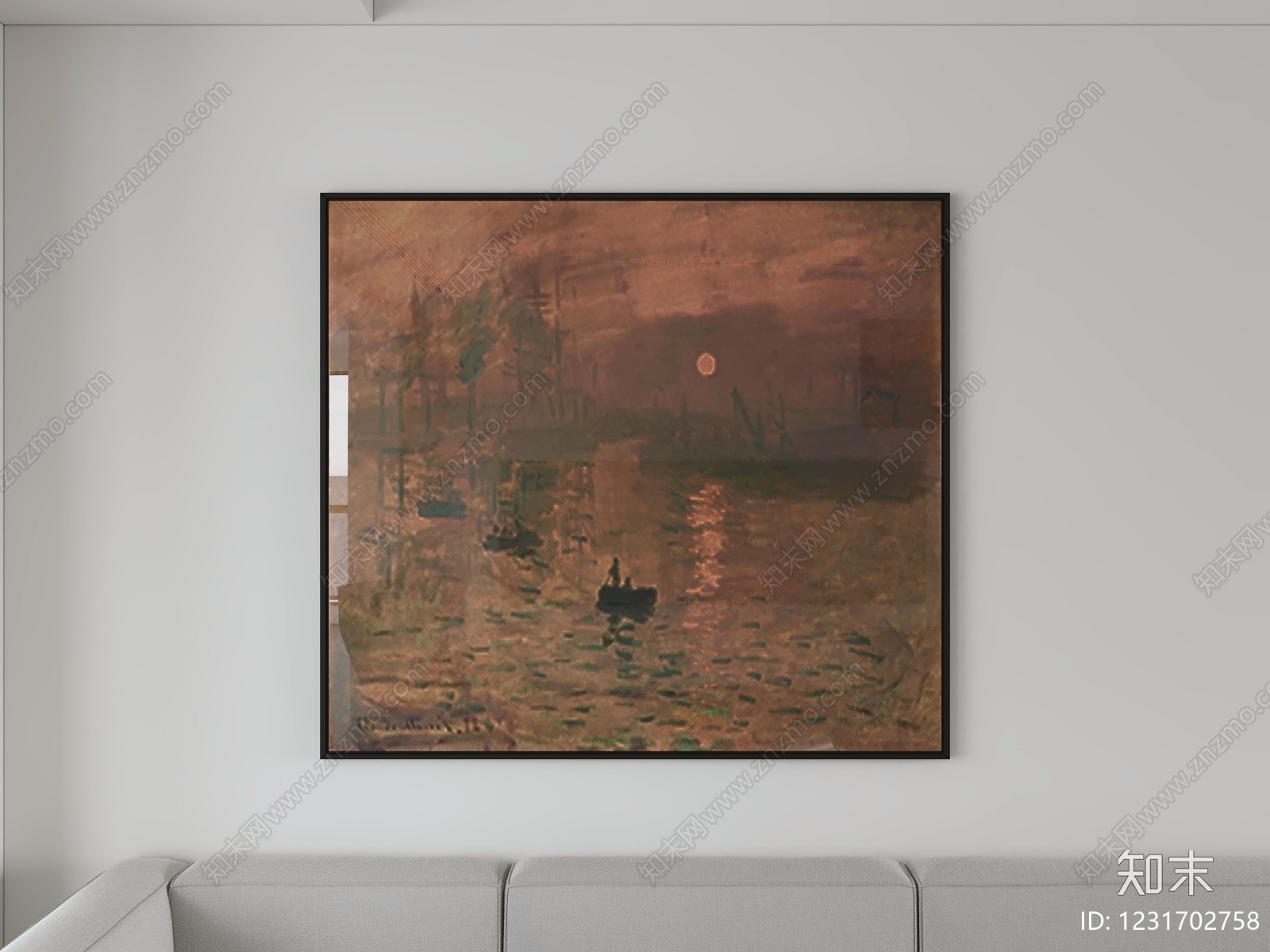 现代简约挂画3D模型下载【ID:1231702758】