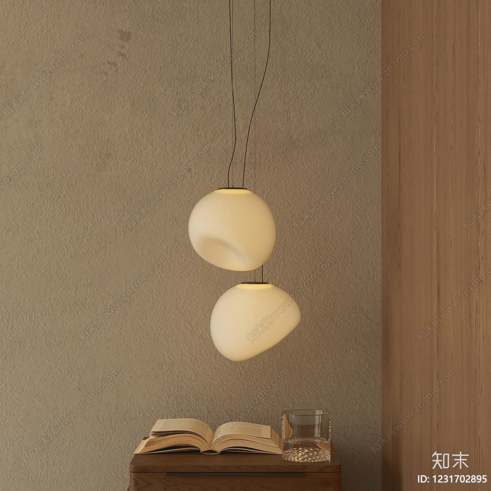 侘寂吊灯3D模型下载【ID:1231702895】