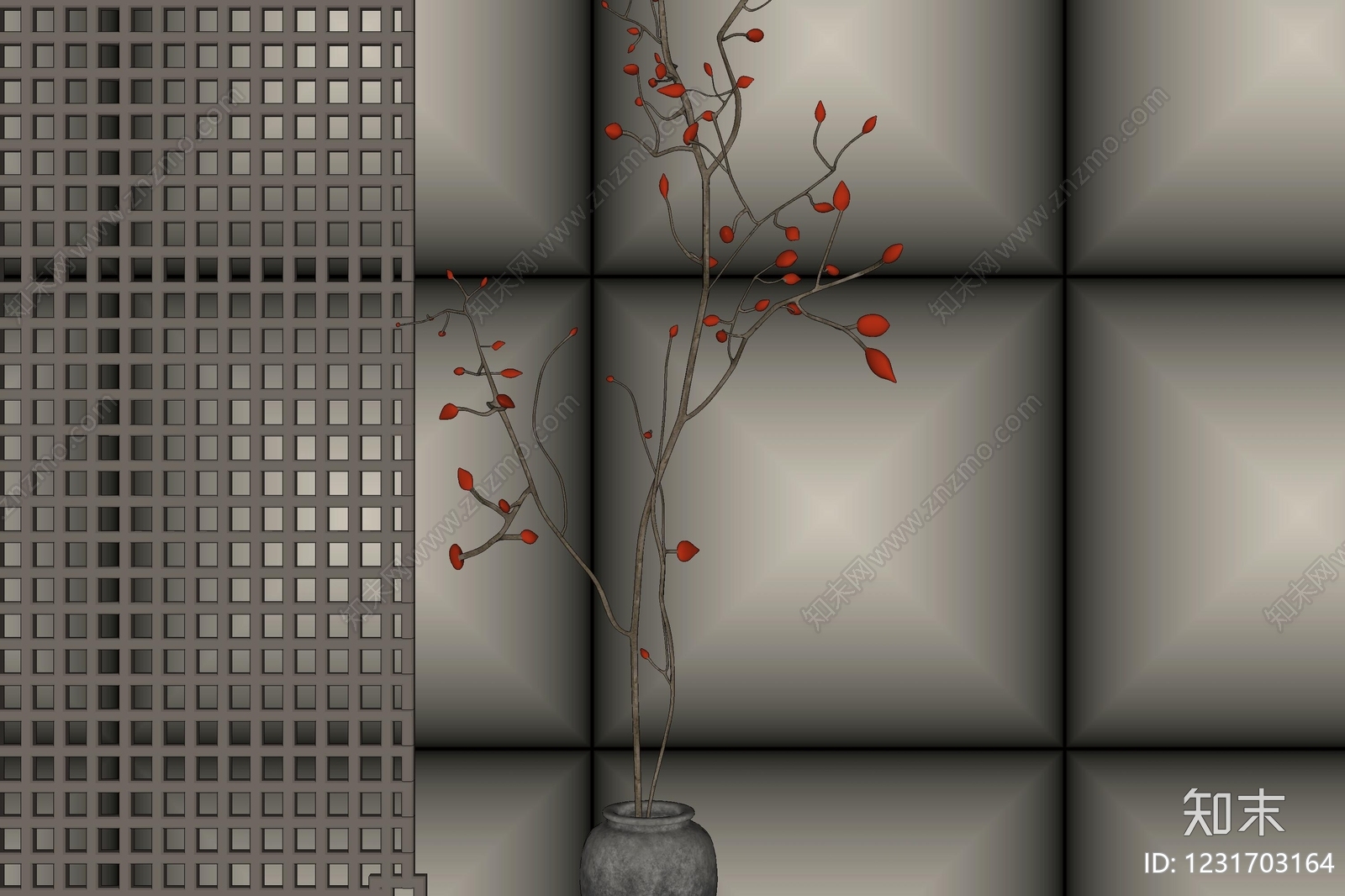 新中式花艺SU模型下载【ID:1231703164】