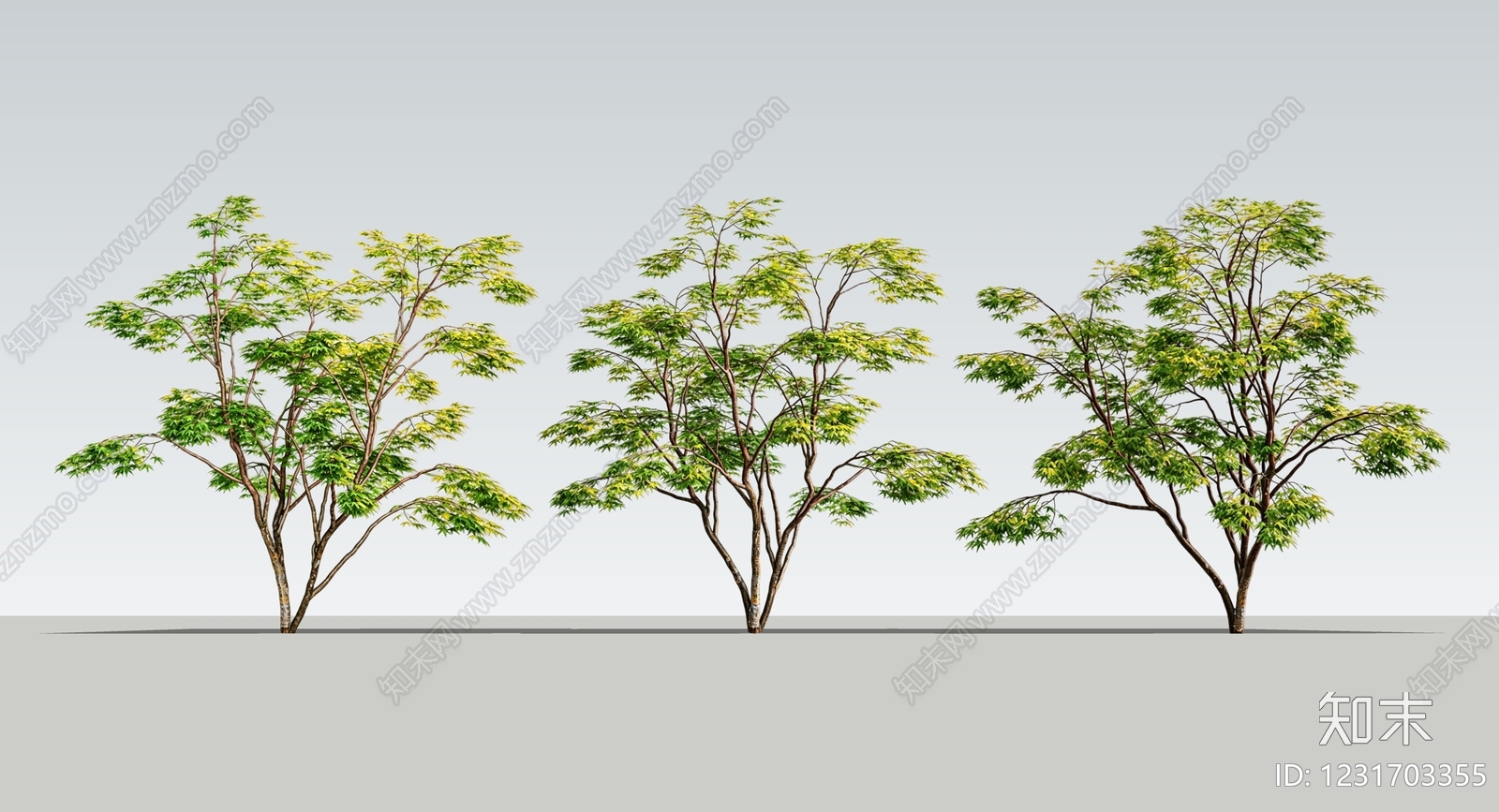 极简乔木SU模型下载【ID:1231703355】