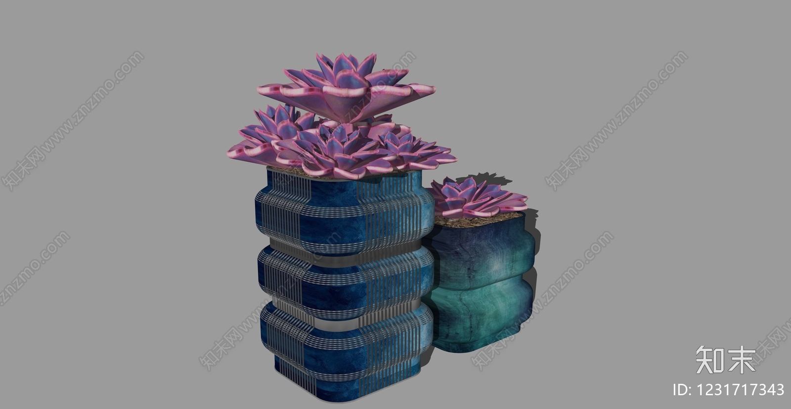 现代多肉植物SU模型下载【ID:1231717343】