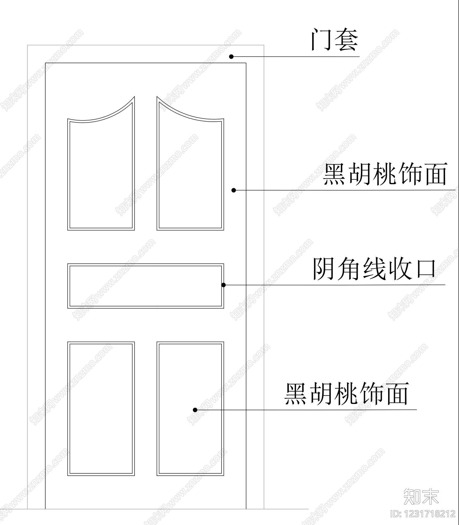 入户门cad施工图下载【ID:1231718212】