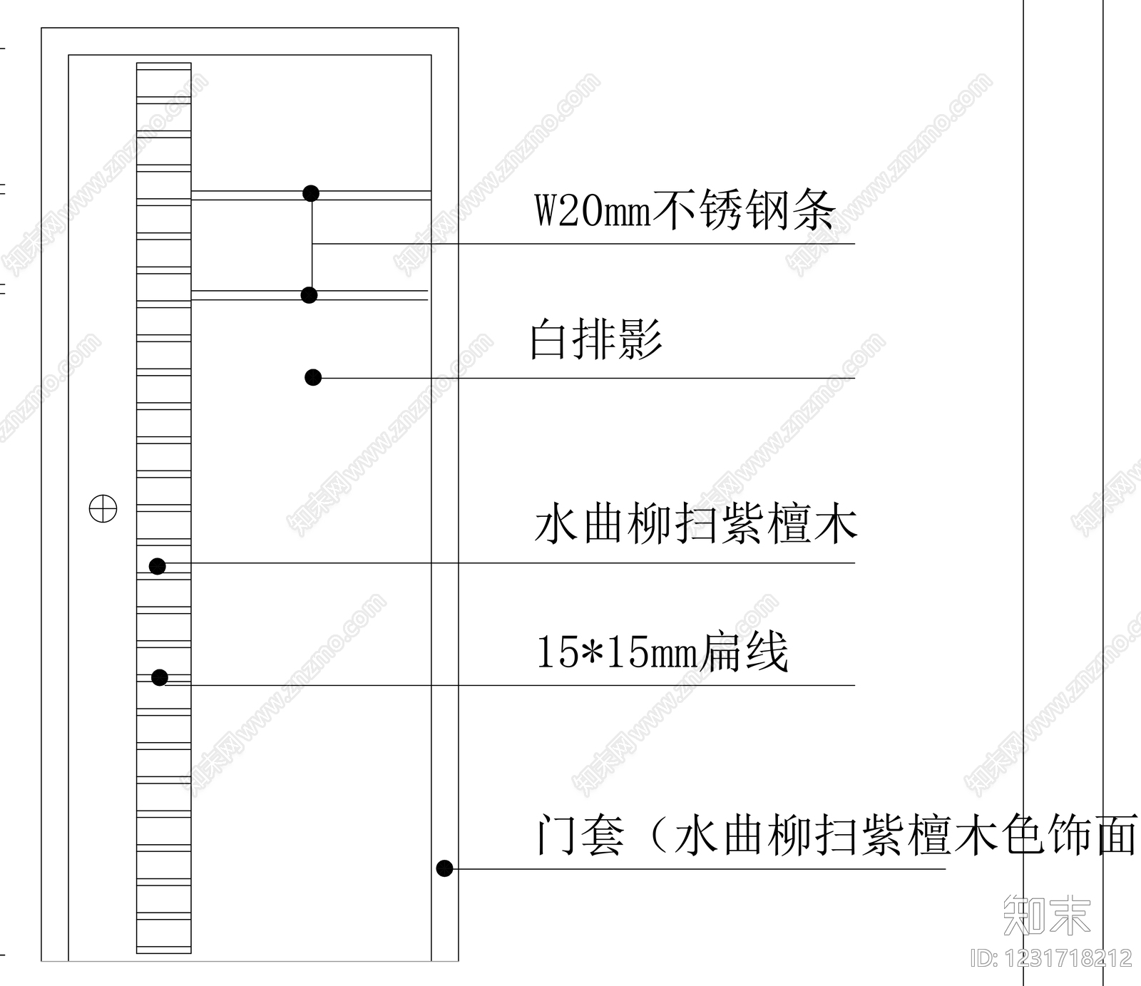 入户门cad施工图下载【ID:1231718212】