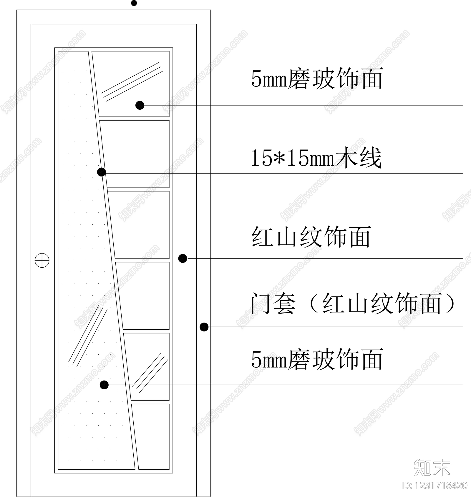 入户门cad施工图下载【ID:1231718420】