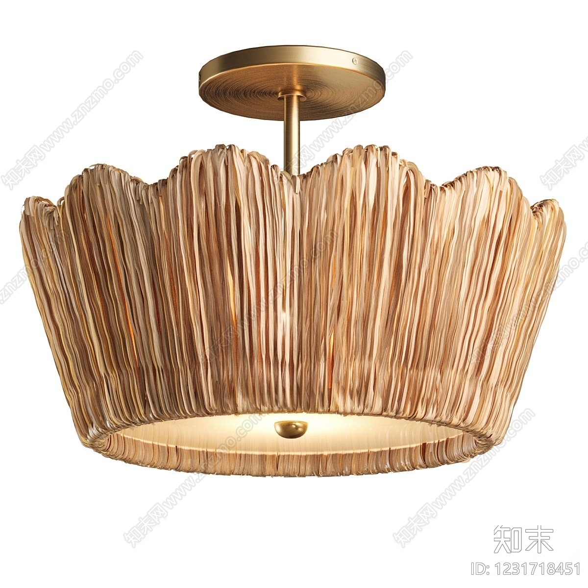 侘寂儿童房吸顶灯3D模型下载【ID:1231718451】