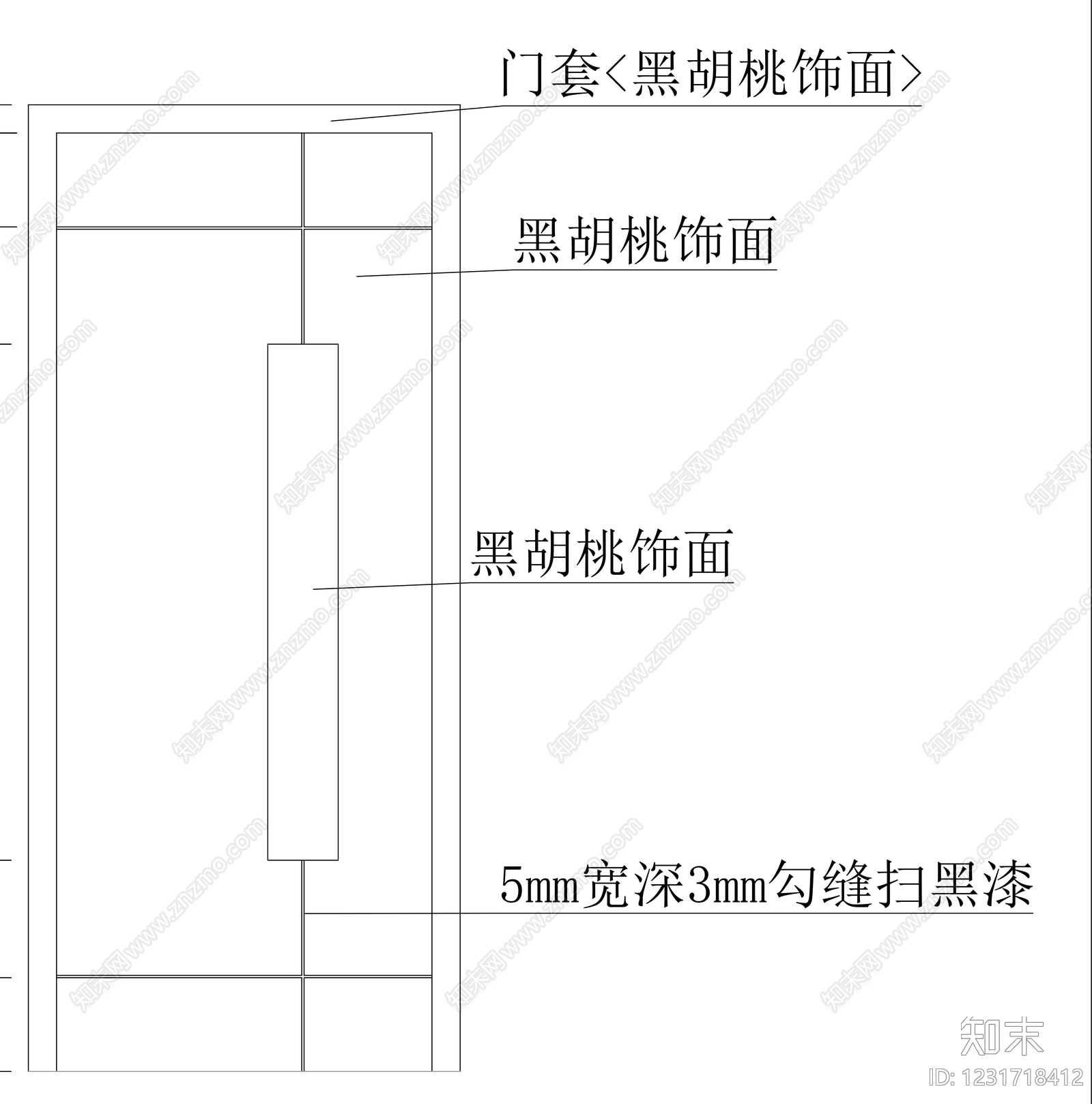 入户门cad施工图下载【ID:1231718412】