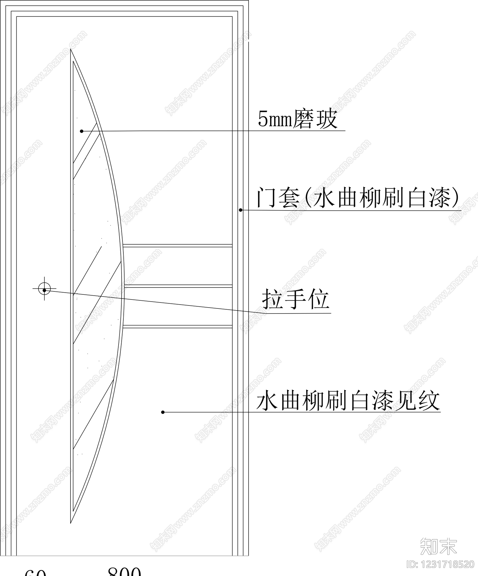 入户门cad施工图下载【ID:1231718520】