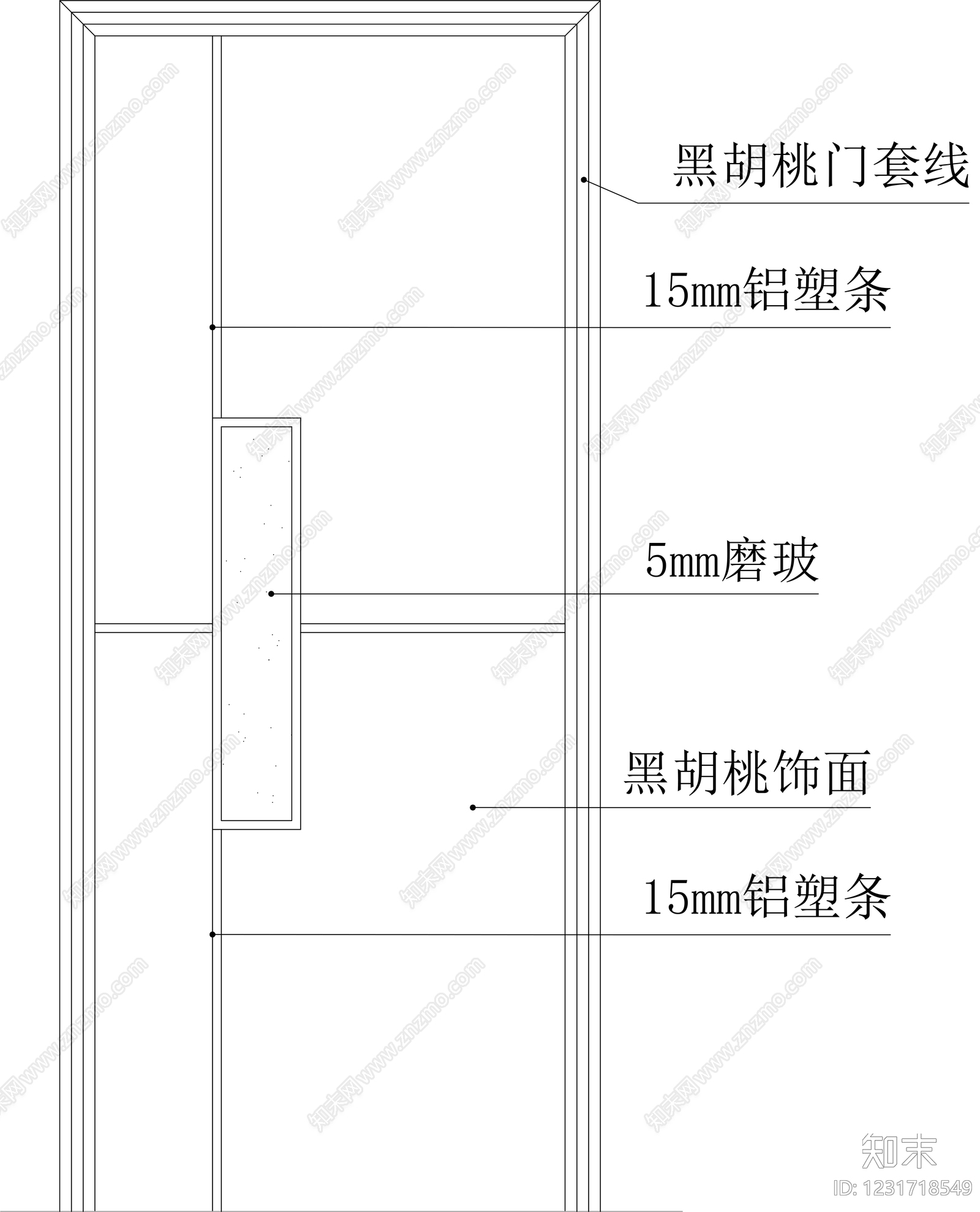 入户门cad施工图下载【ID:1231718549】
