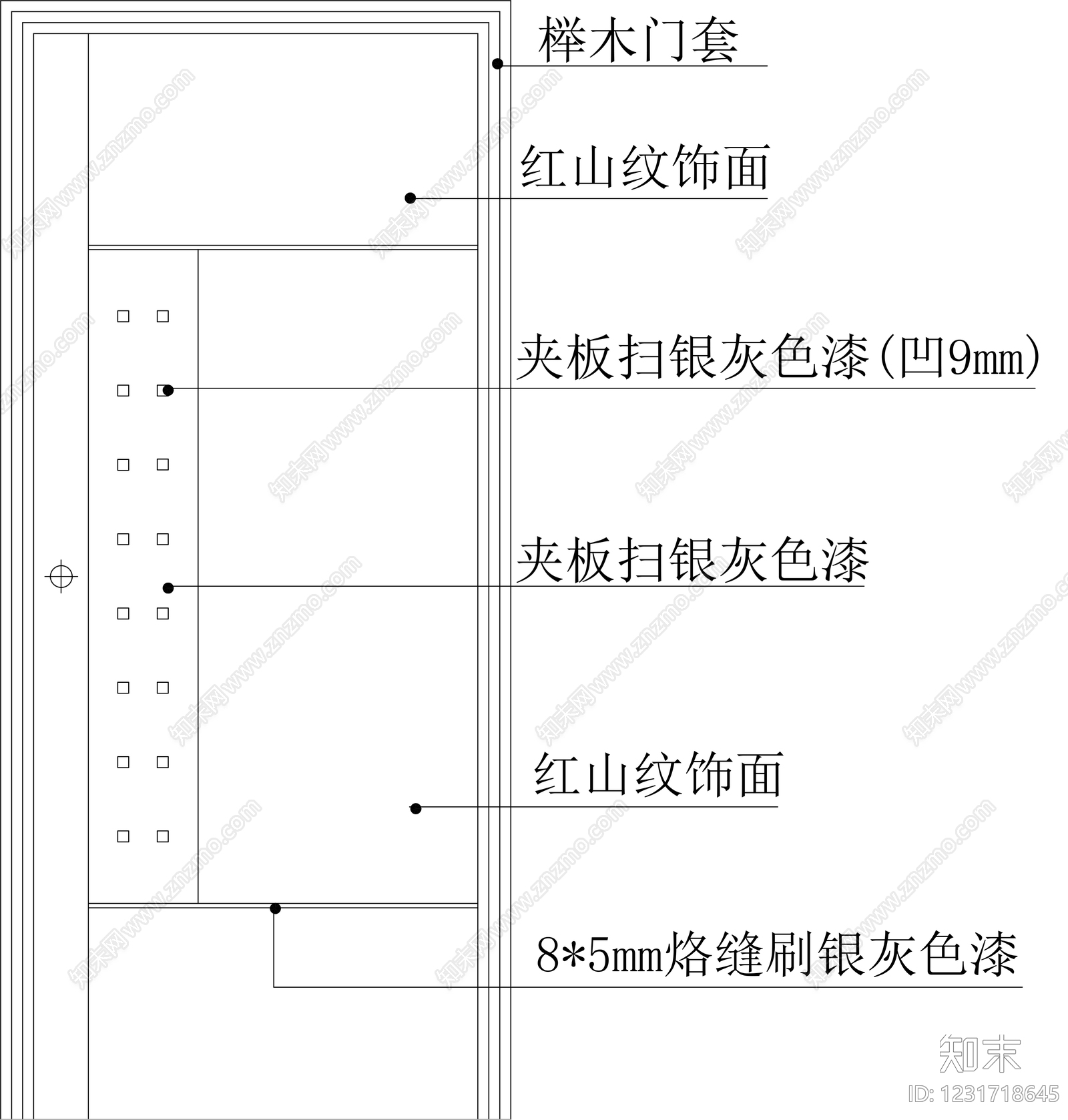 入户门cad施工图下载【ID:1231718645】
