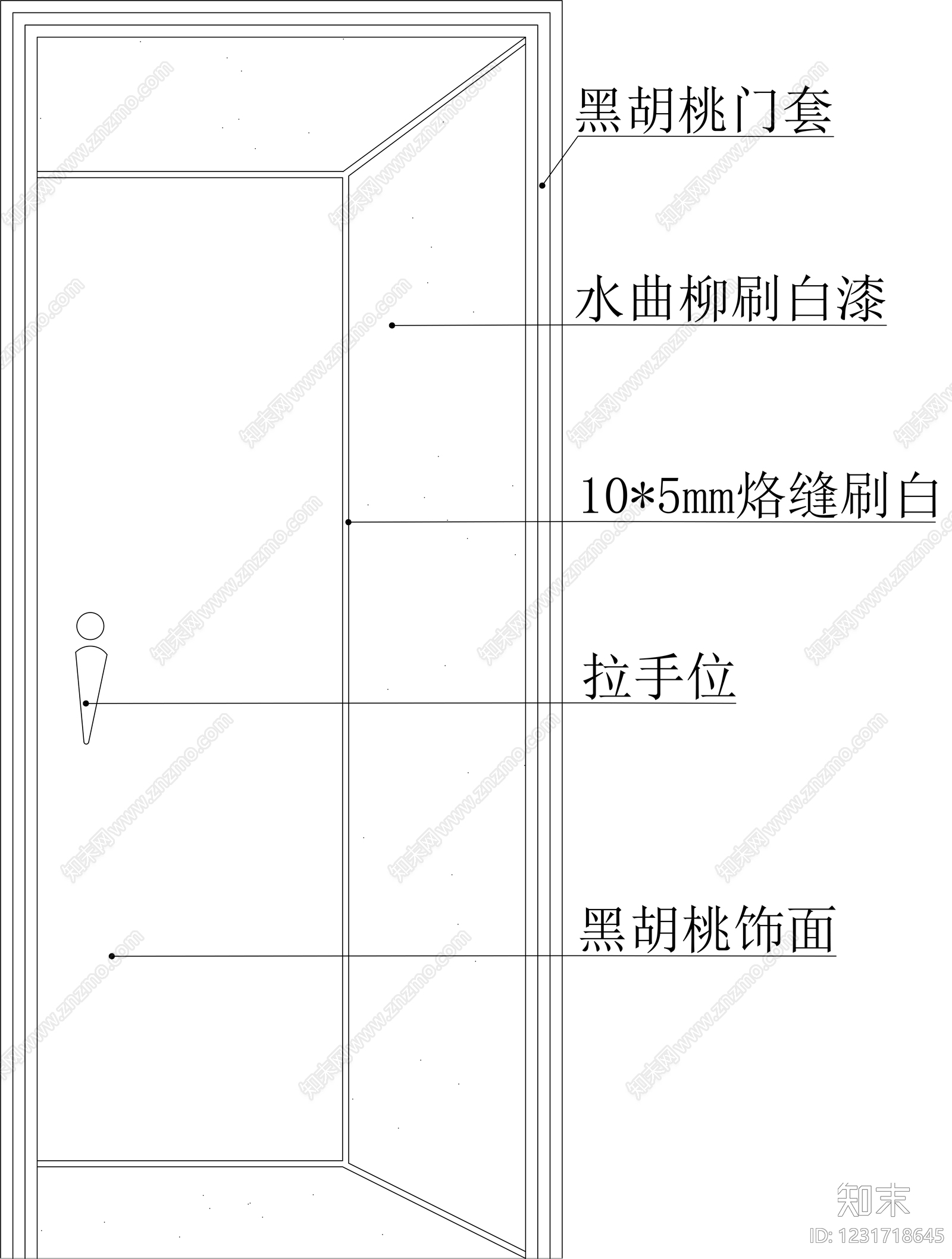 入户门cad施工图下载【ID:1231718645】
