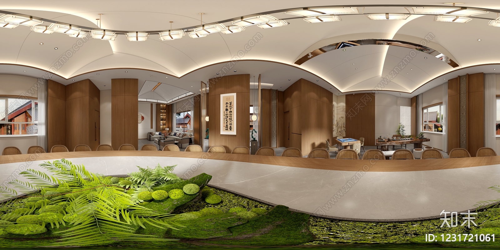新中式包厢3D模型下载【ID:1231721061】