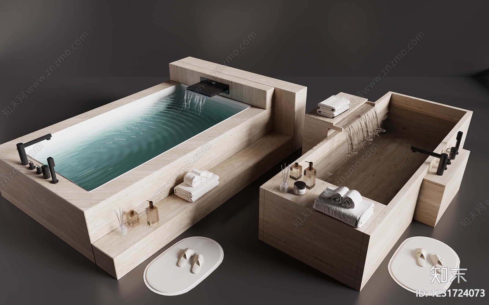 意式极简卫浴展厅3D模型渲染效果图