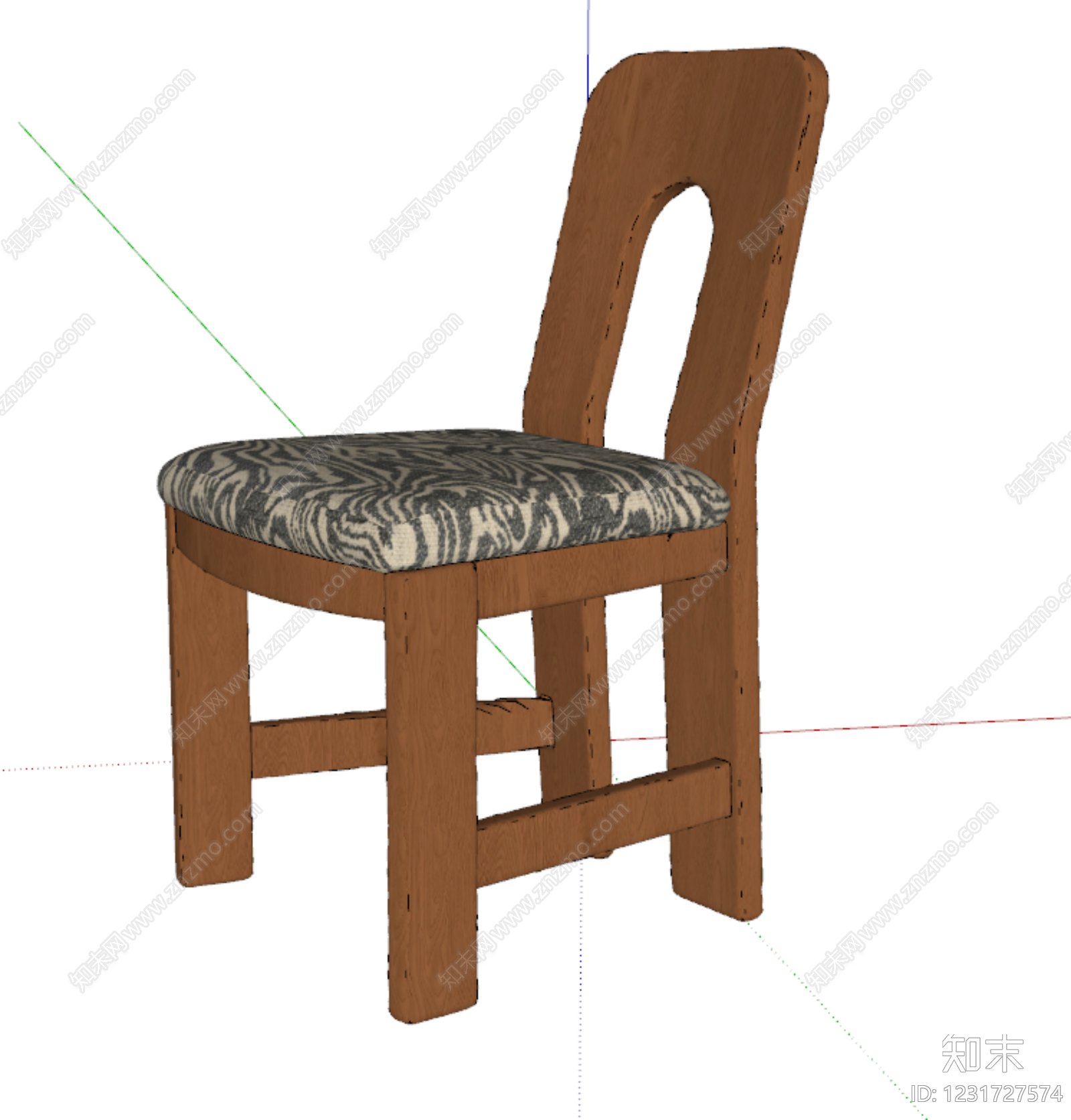 中古风餐椅SU模型下载【ID:1231727574】
