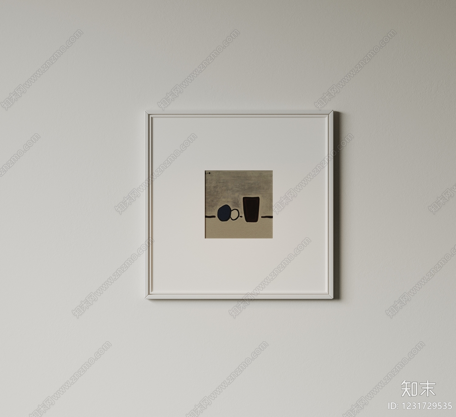 极简抽象挂画3D模型下载【ID:1231729535】