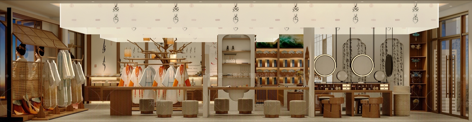 新中式服装店3D模型下载【ID:1231738096】